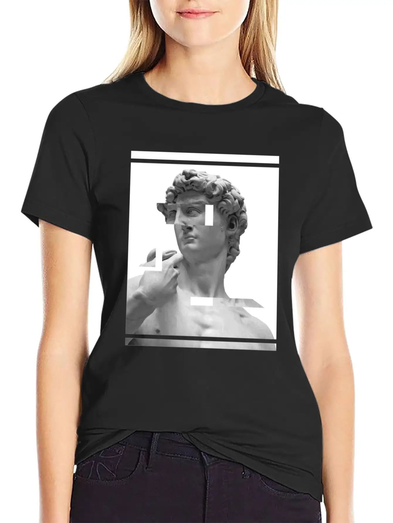 Glitch Greek Bust | Aesthetic Vaporwave Relaxed Everyday Tee – Lightweight And Durable Cotton
