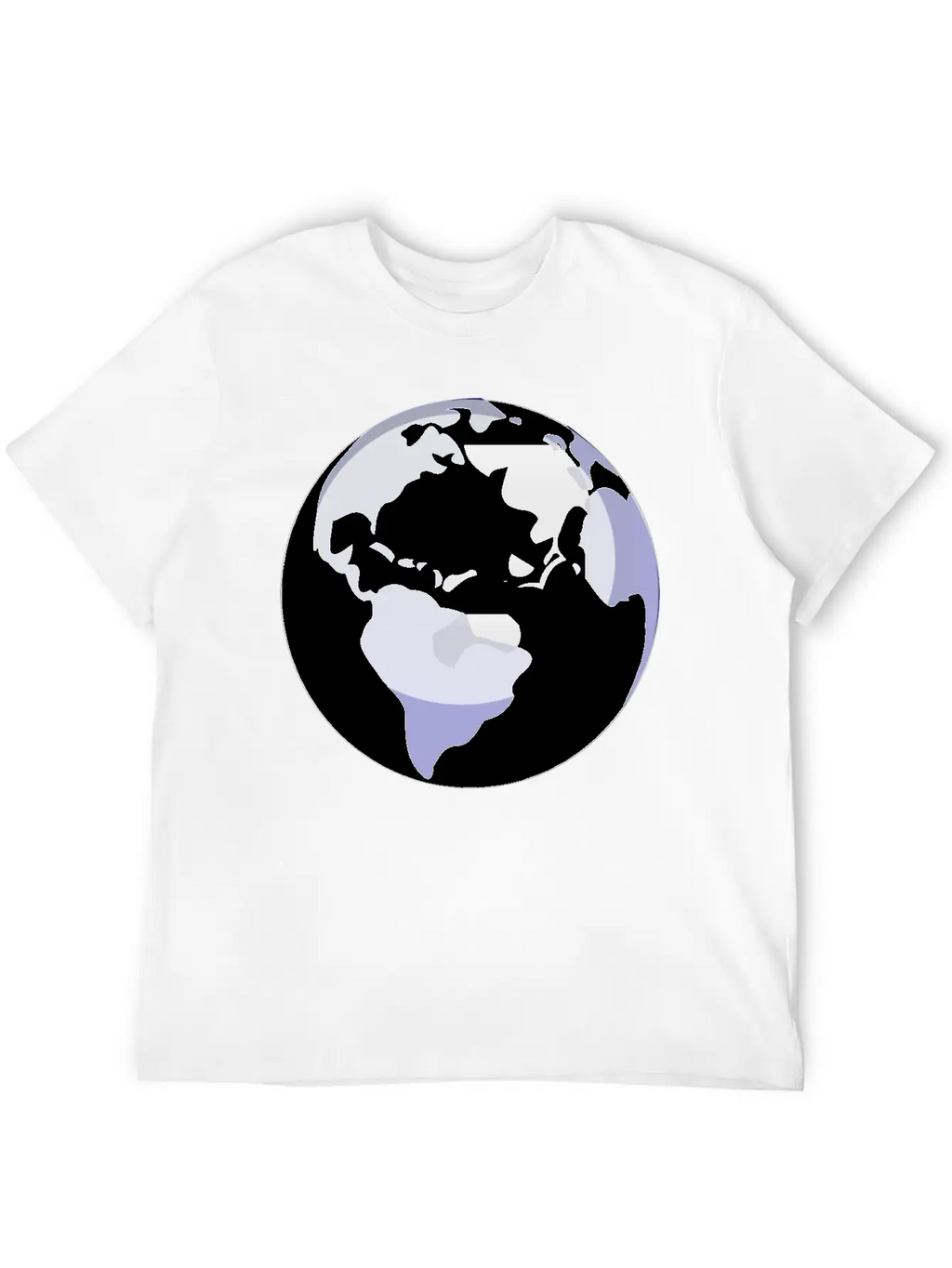 Globus Planet Erde Earth Kontinente Continents84 Unisex Casual T-Shirt – Clean Design For Daily Comfort