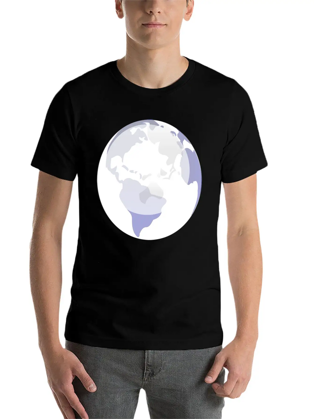 Globus Planet Erde Earth Kontinente Continents84 Unisex Casual T-Shirt – Clean Design For Daily Comfort