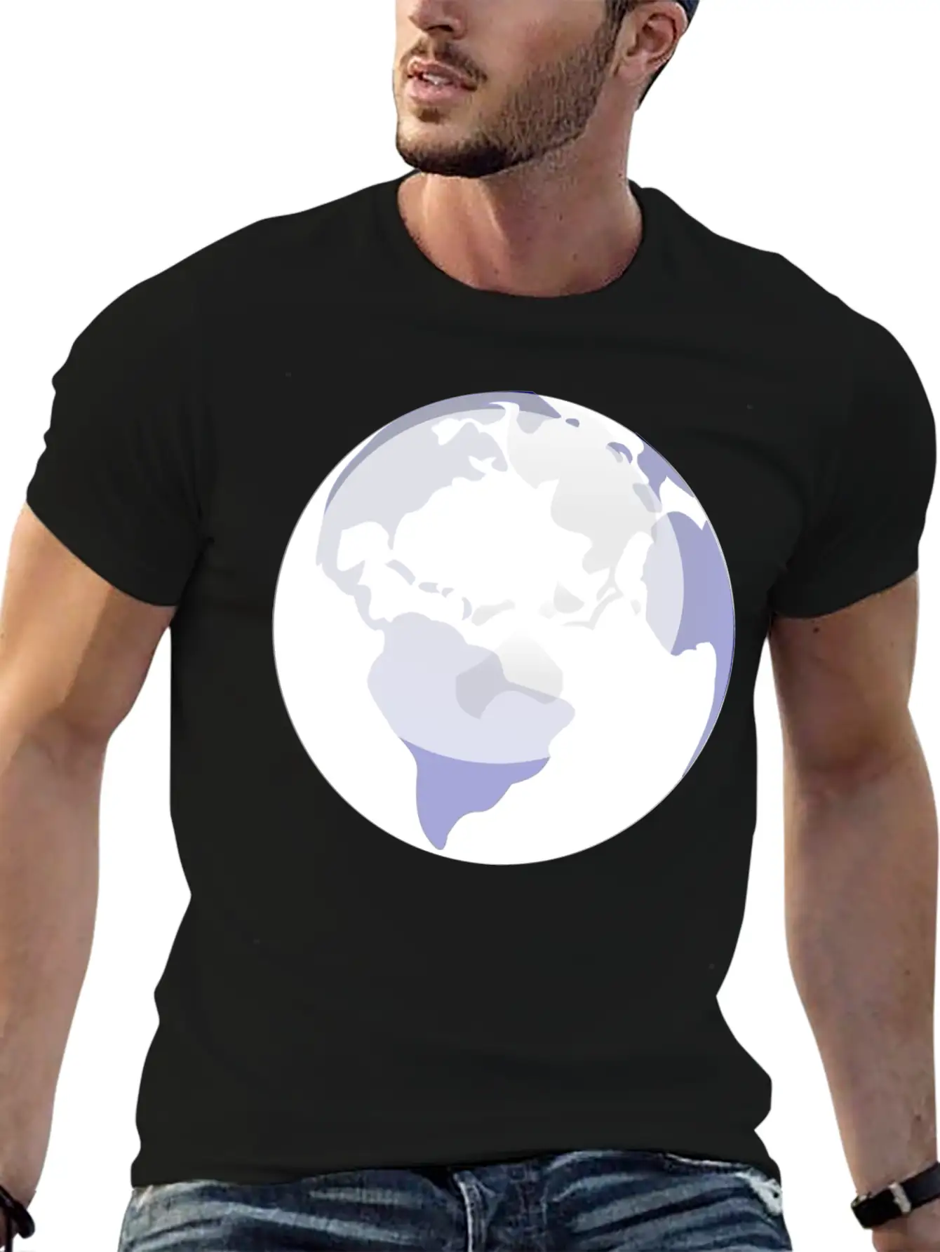 Globus Planet Erde Earth Kontinente Continents84 Unisex Casual T-Shirt – Clean Design For Daily Comfort