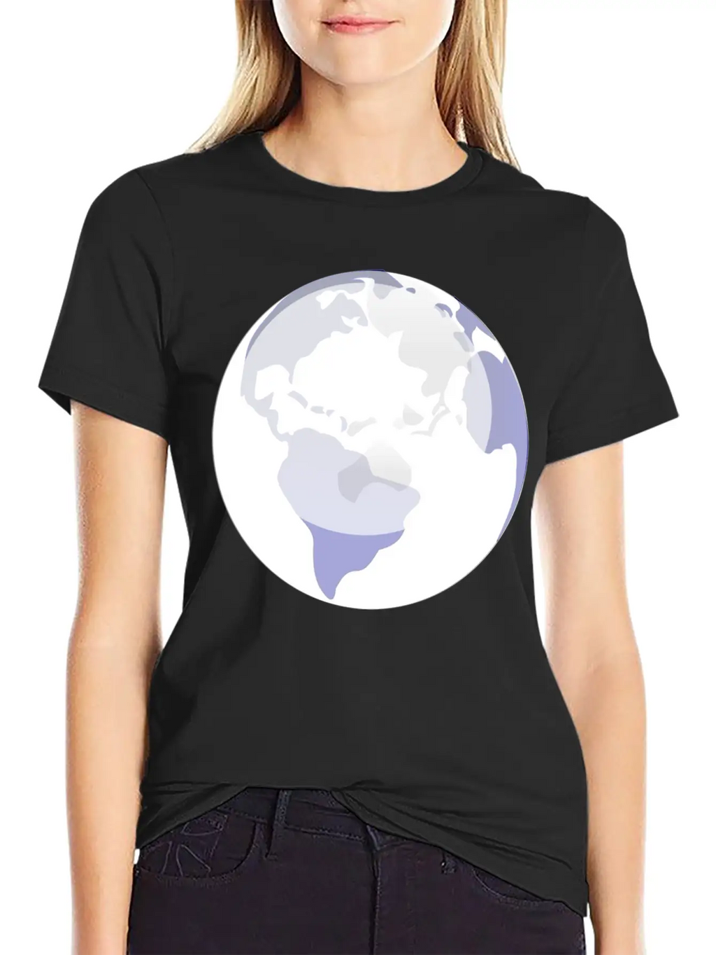 Globus Planet Erde Earth Kontinente Continents84 Unisex Casual T-Shirt – Clean Design For Daily Comfort