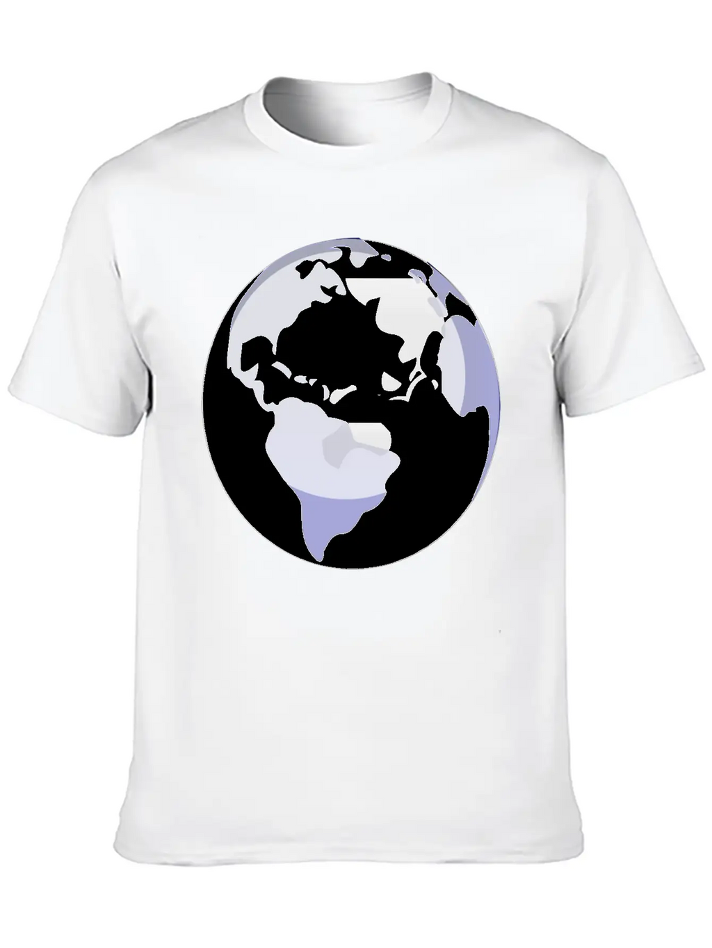 Globus Planet Erde Earth Kontinente Continents84 Unisex Casual T-Shirt – Clean Design For Daily Comfort