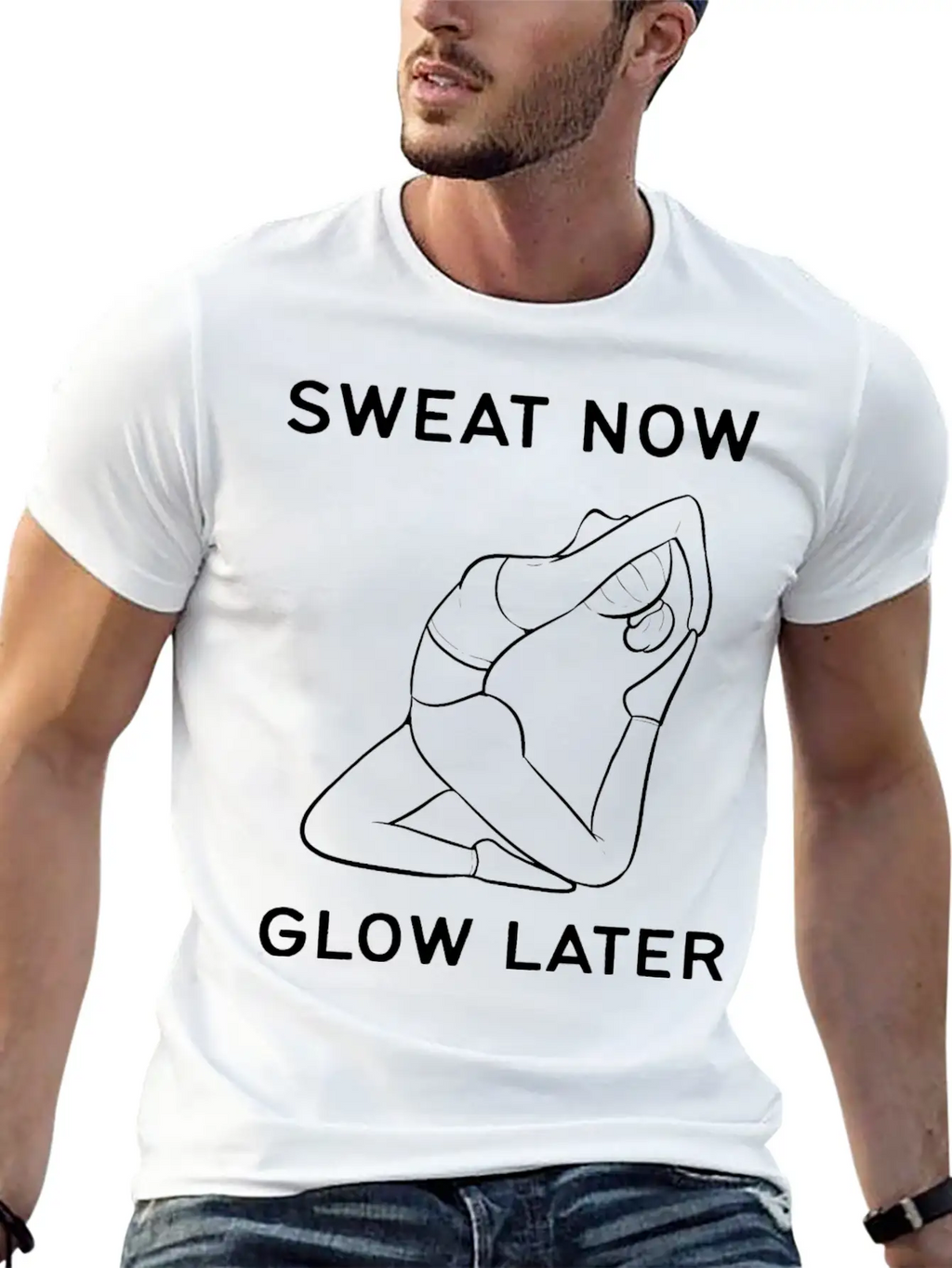 Glow Later Healthy Person Gift Breathable Graphic T-Shirt – Perfect For Casual Days