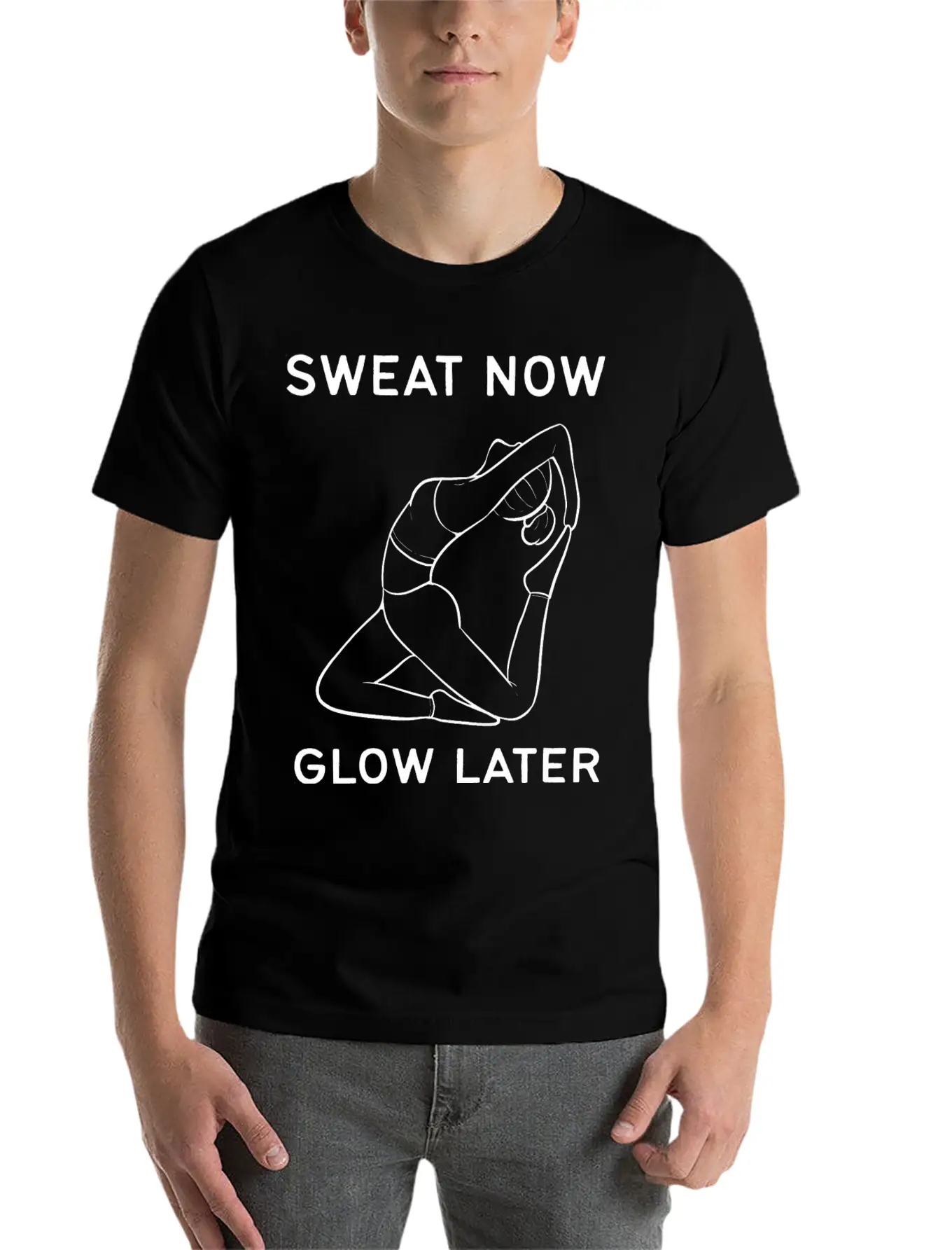 Glow Later Healthy Person Gift Breathable Graphic T-Shirt – Perfect For Casual Days
