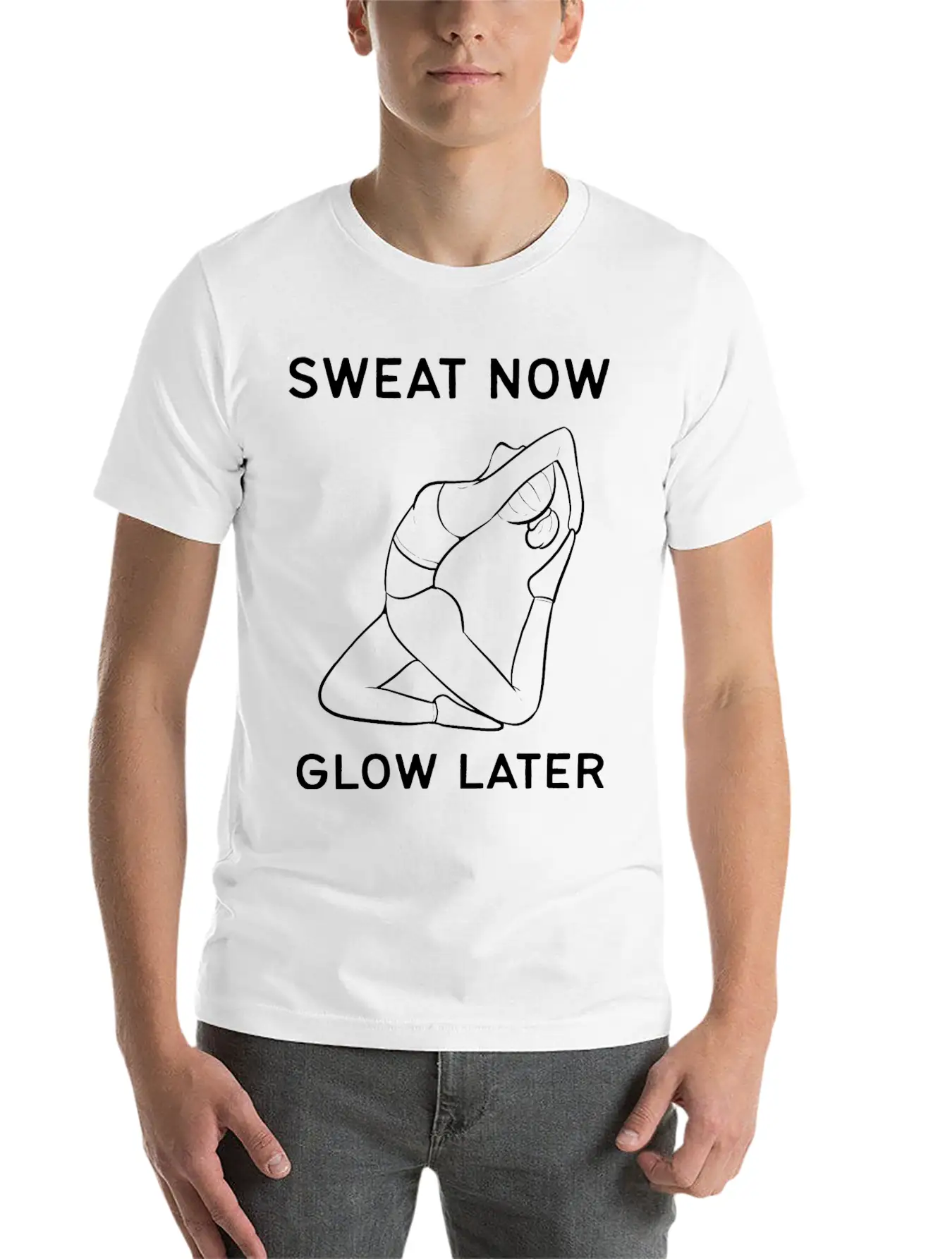 Glow Later Healthy Person Gift Breathable Graphic T-Shirt – Perfect For Casual Days
