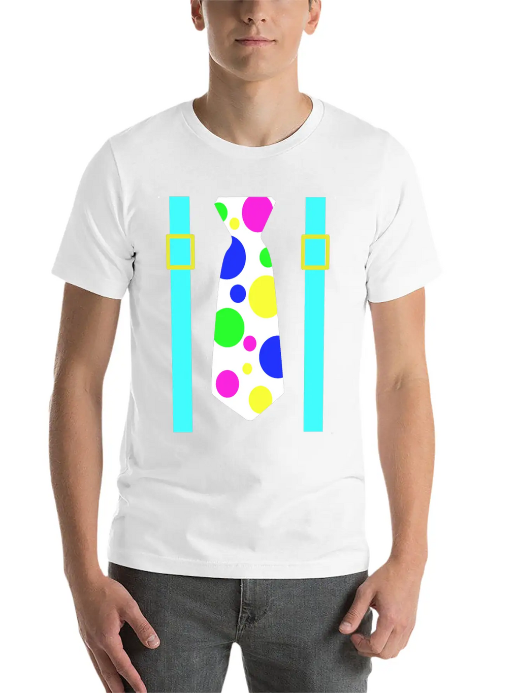 Glow Party Jumbo Tie Costume Breathable Graphic T-Shirt – Perfect For Casual Days