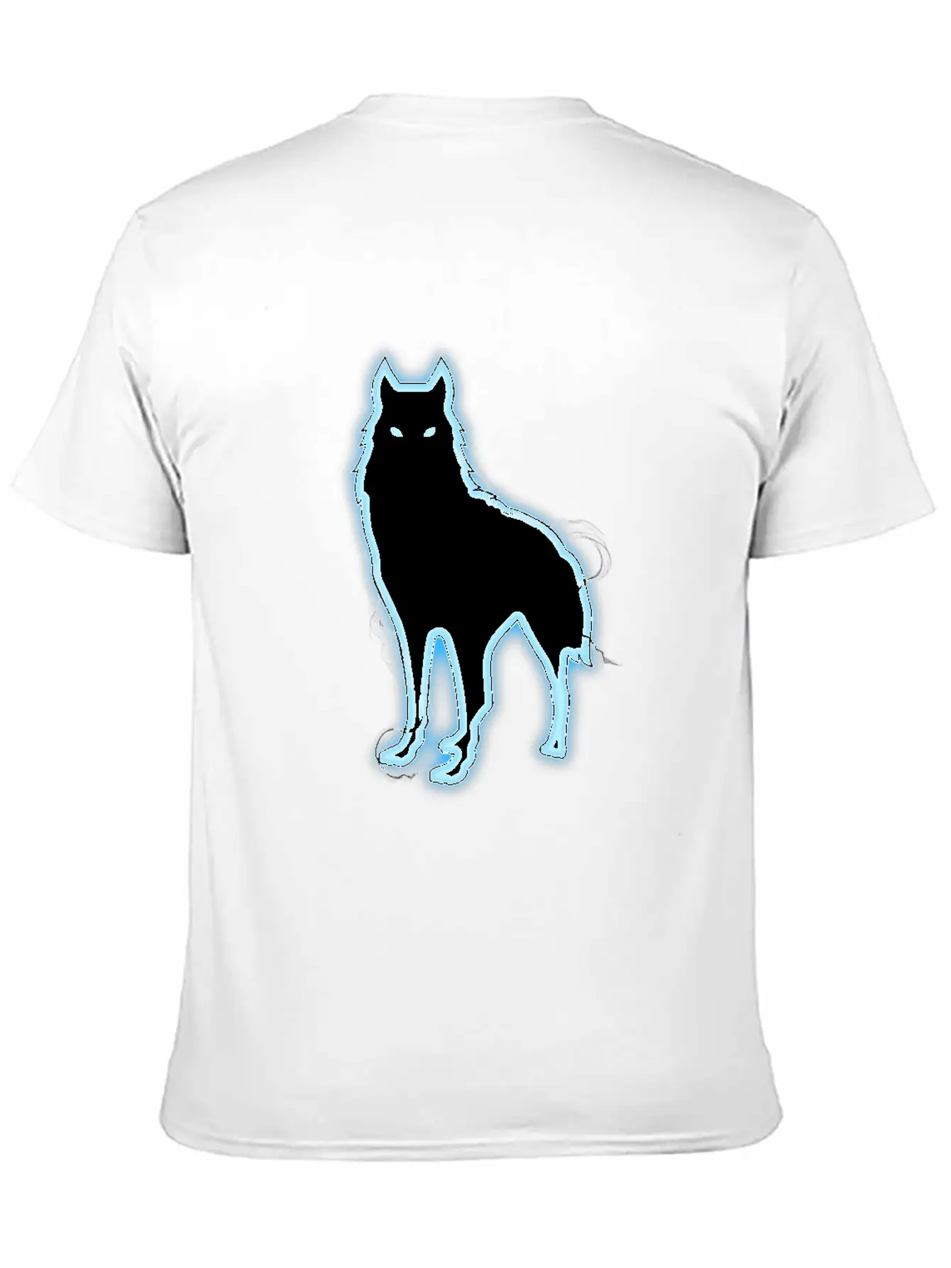 Glowing Blue Wolf Design - Wolf Lovers Or Animal Essential Cotton Tee For Daily Outfits – Unisex Style