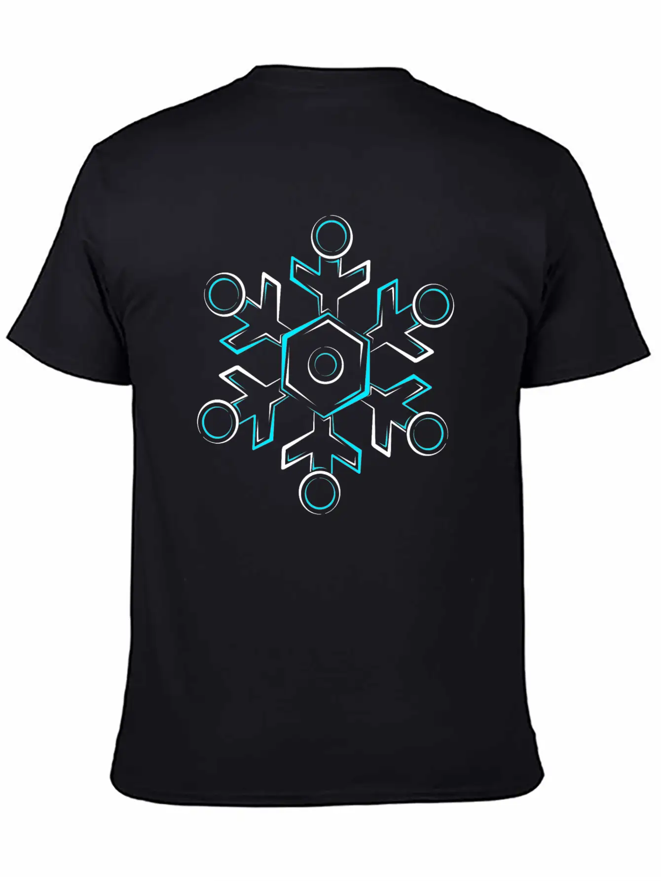 Glowing Snowflake Breathable Soft Cotton T-Shirt – Timeless Casual Look