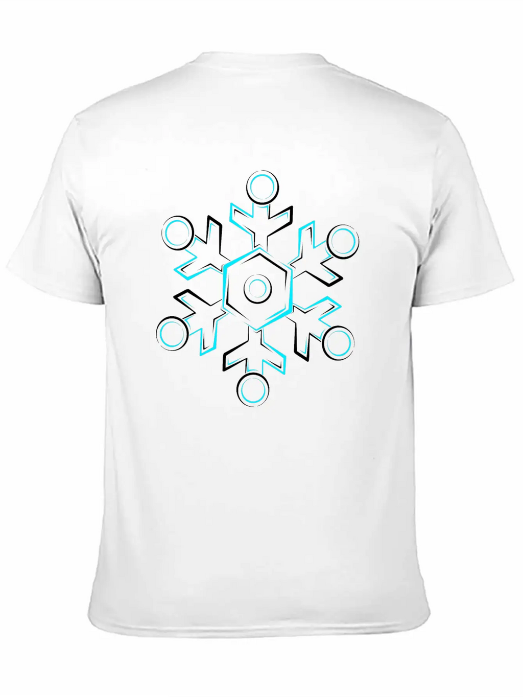 Glowing Snowflake Breathable Soft Cotton T-Shirt – Timeless Casual Look