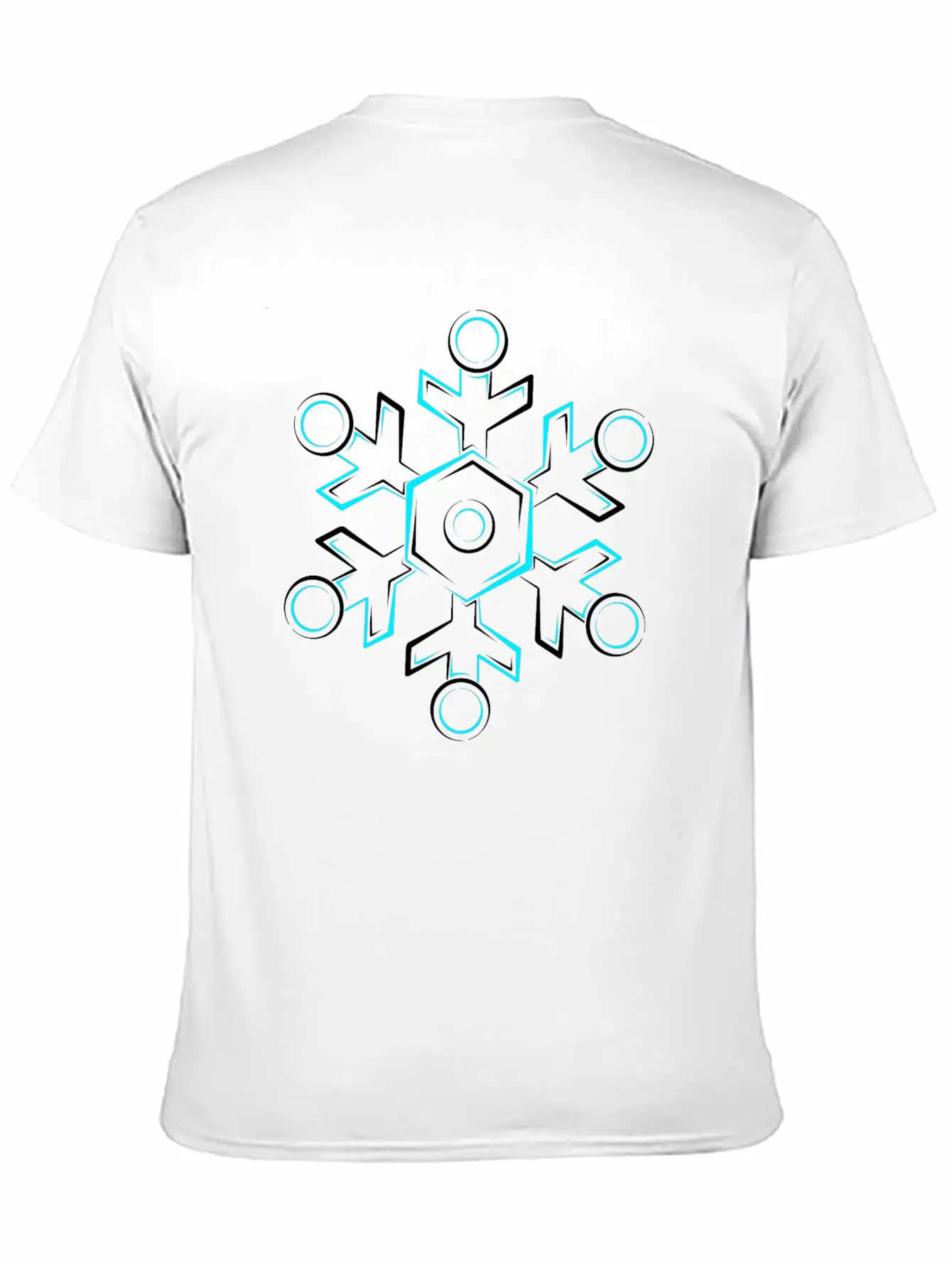 Glowing Snowflake Breathable Soft Cotton T-Shirt – Timeless Casual Look