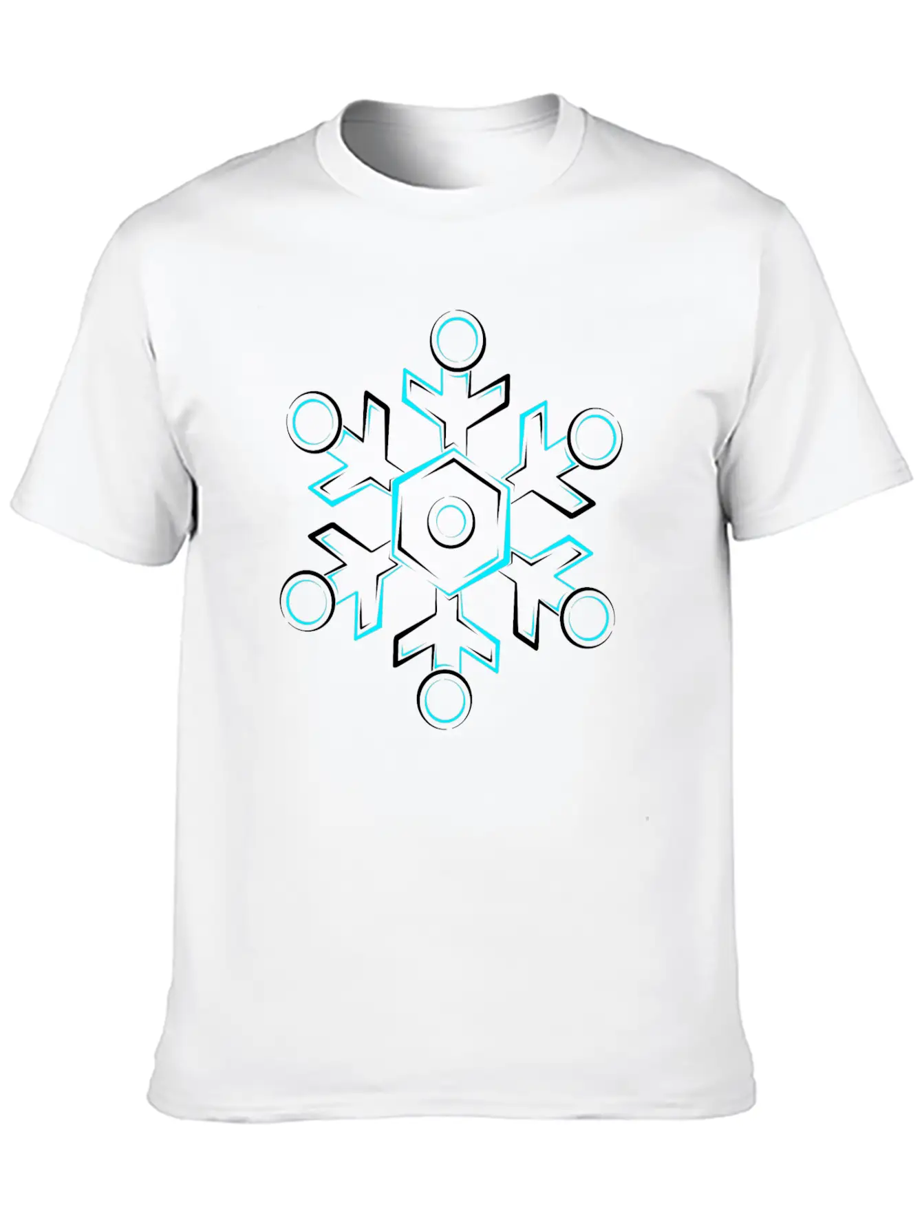 Glowing Snowflake Breathable Soft Cotton T-Shirt – Timeless Casual Look