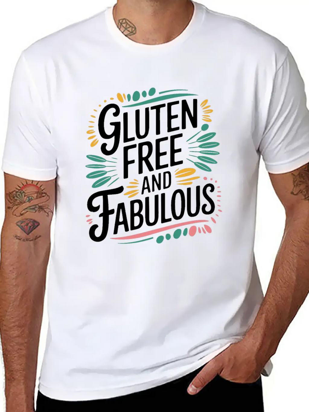 Gluten Free And Fabulous - Celebrate Your Breathable Graphic T-Shirt – Perfect For Casual Days