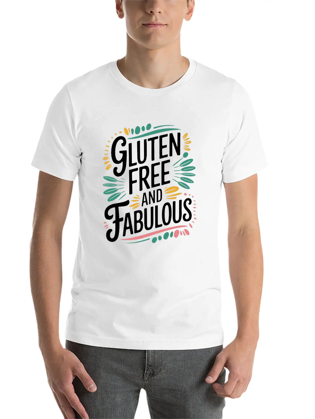 Gluten Free And Fabulous - Celebrate Your Breathable Graphic T-Shirt – Perfect For Casual Days