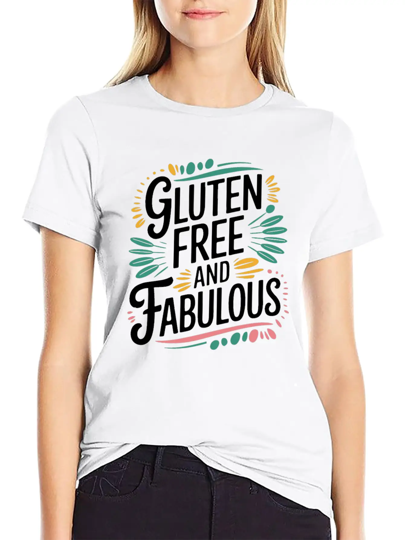 Gluten Free And Fabulous - Celebrate Your Breathable Graphic T-Shirt – Perfect For Casual Days