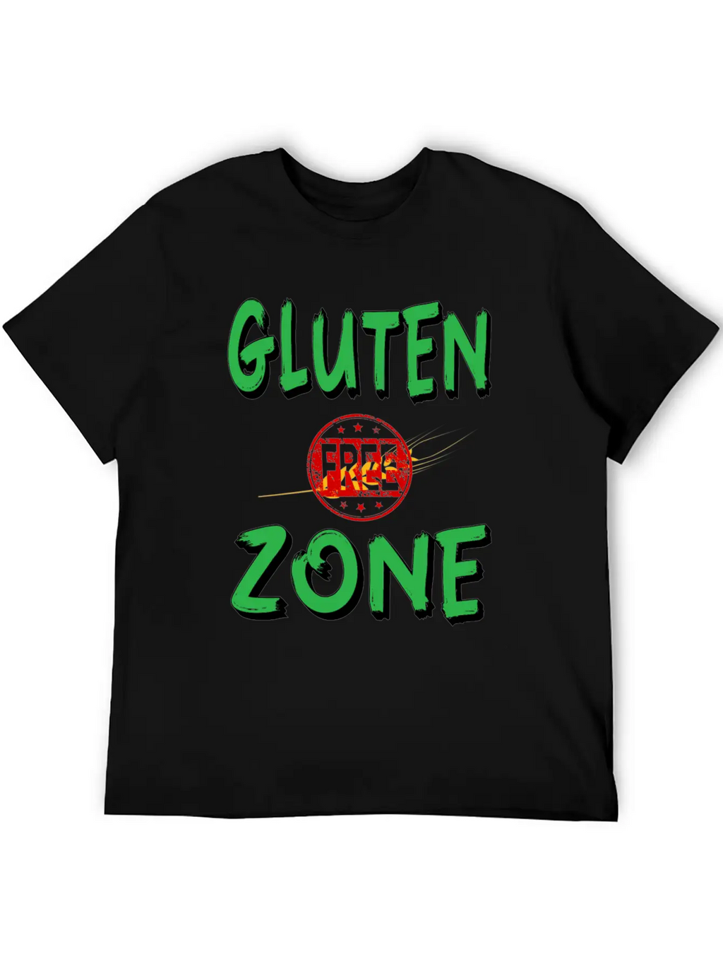 Gluten Free Zone Unisex Casual T-Shirt – Clean Design For Daily Comfort