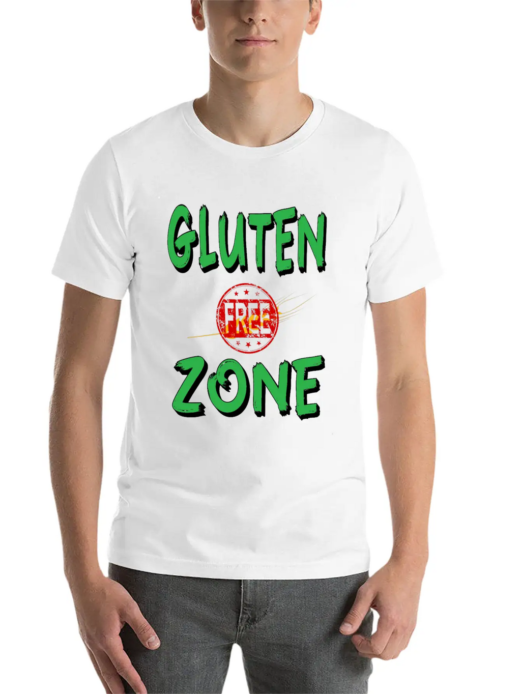 Gluten Free Zone Unisex Casual T-Shirt – Clean Design For Daily Comfort