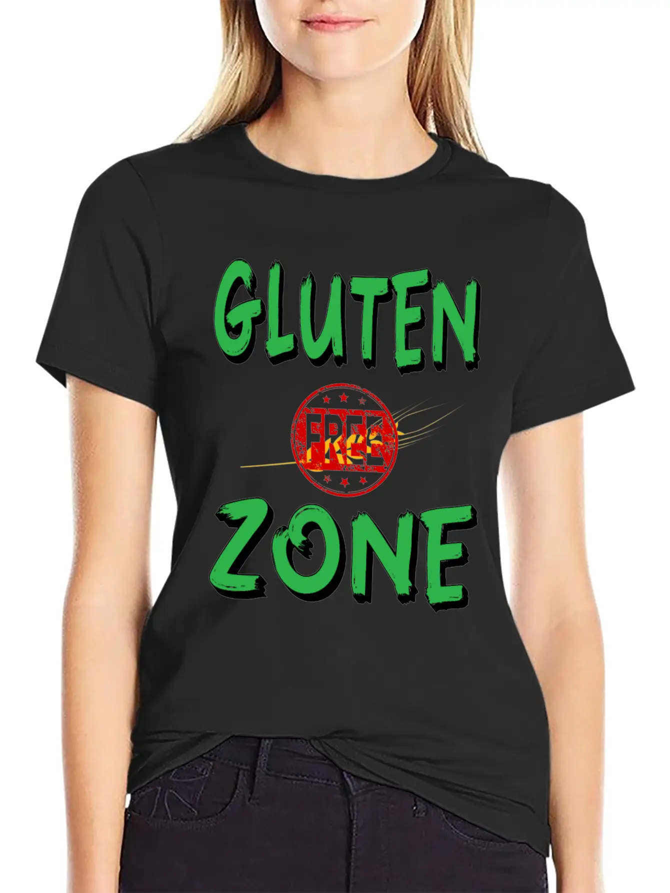 Gluten Free Zone Unisex Casual T-Shirt – Clean Design For Daily Comfort