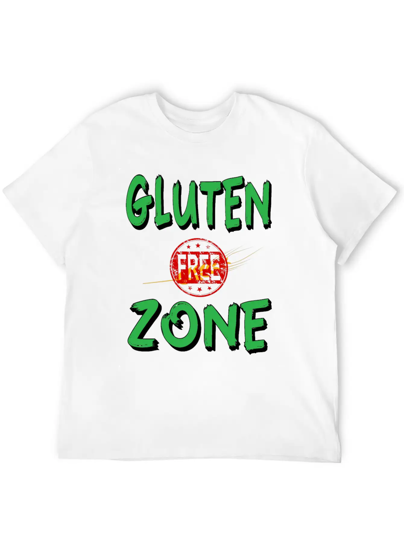 Gluten Free Zone Unisex Casual T-Shirt – Clean Design For Daily Comfort