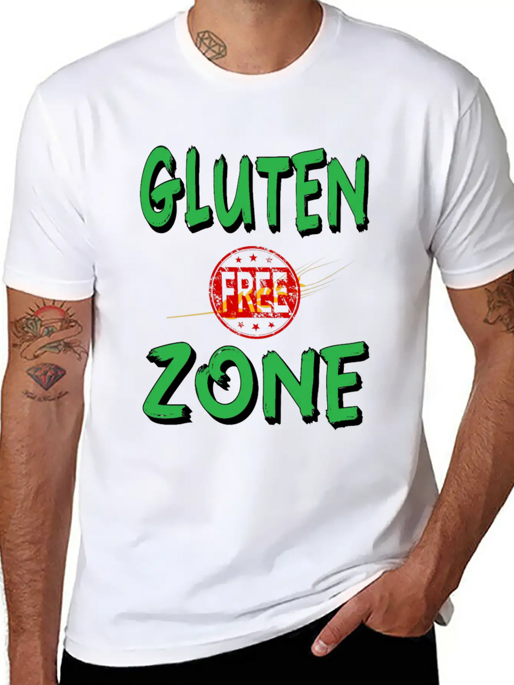 Gluten Free Zone Unisex Casual T-Shirt – Clean Design For Daily Comfort