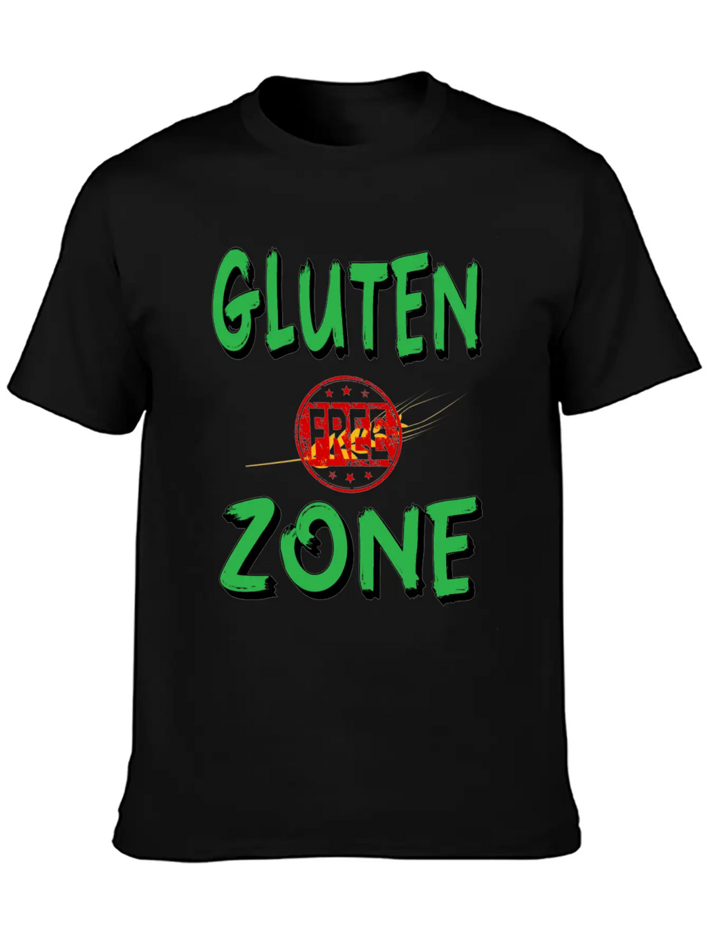 Gluten Free Zone Unisex Casual T-Shirt – Clean Design For Daily Comfort