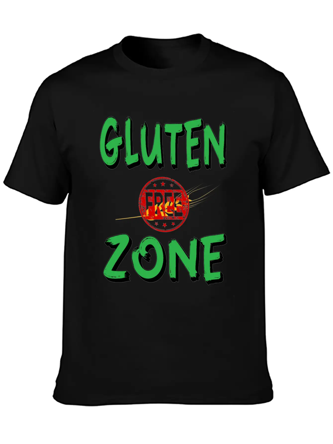 Gluten Free Zone Unisex Casual T-Shirt – Clean Design For Daily Comfort
