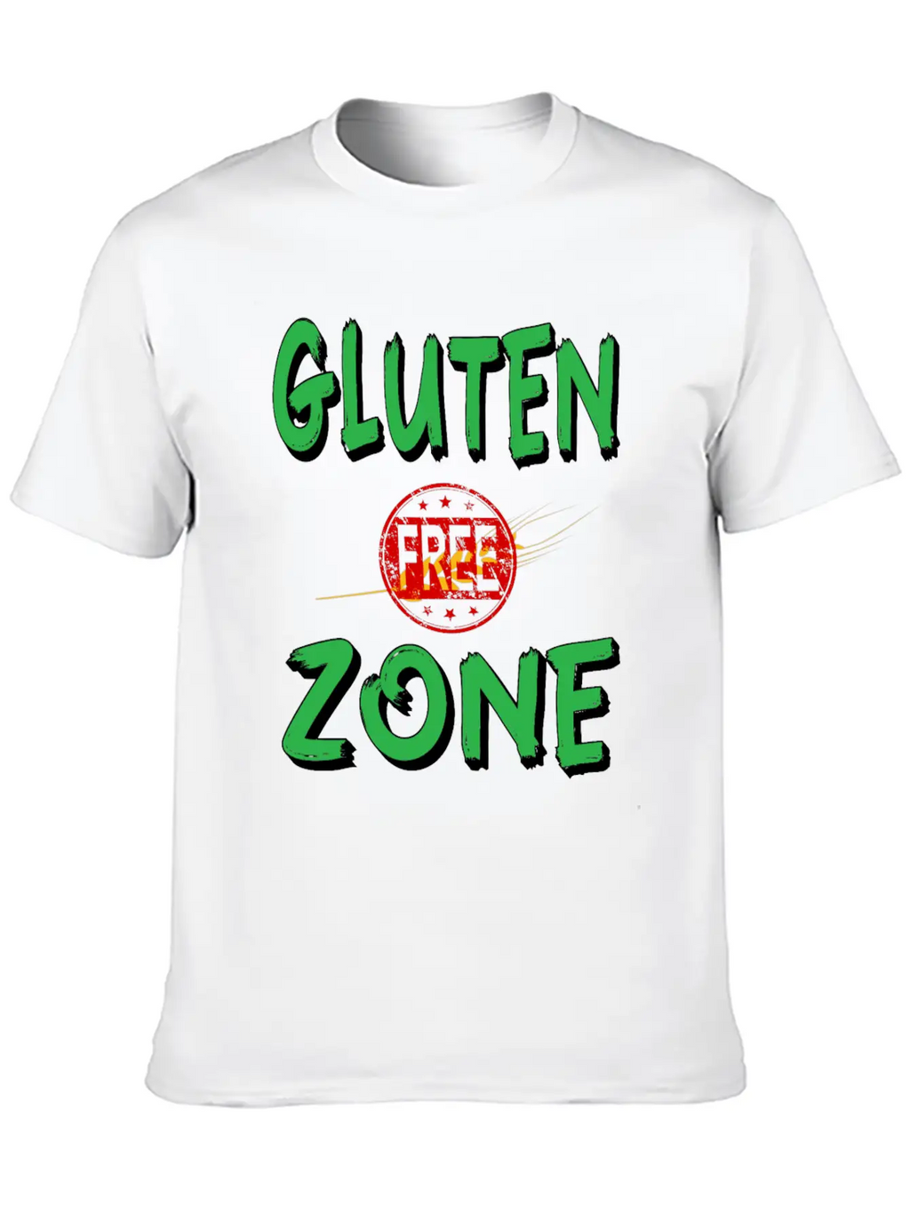 Gluten Free Zone Unisex Casual T-Shirt – Clean Design For Daily Comfort