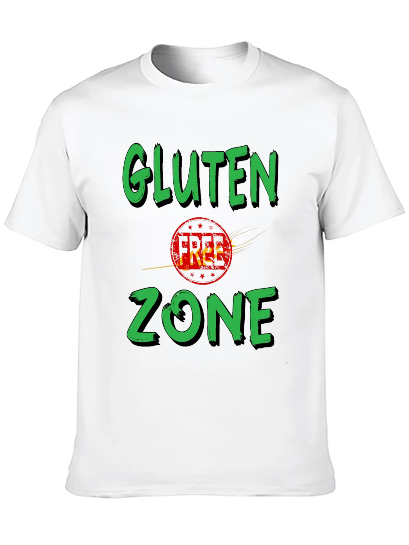 Gluten Free Zone Unisex Casual T-Shirt – Clean Design For Daily Comfort