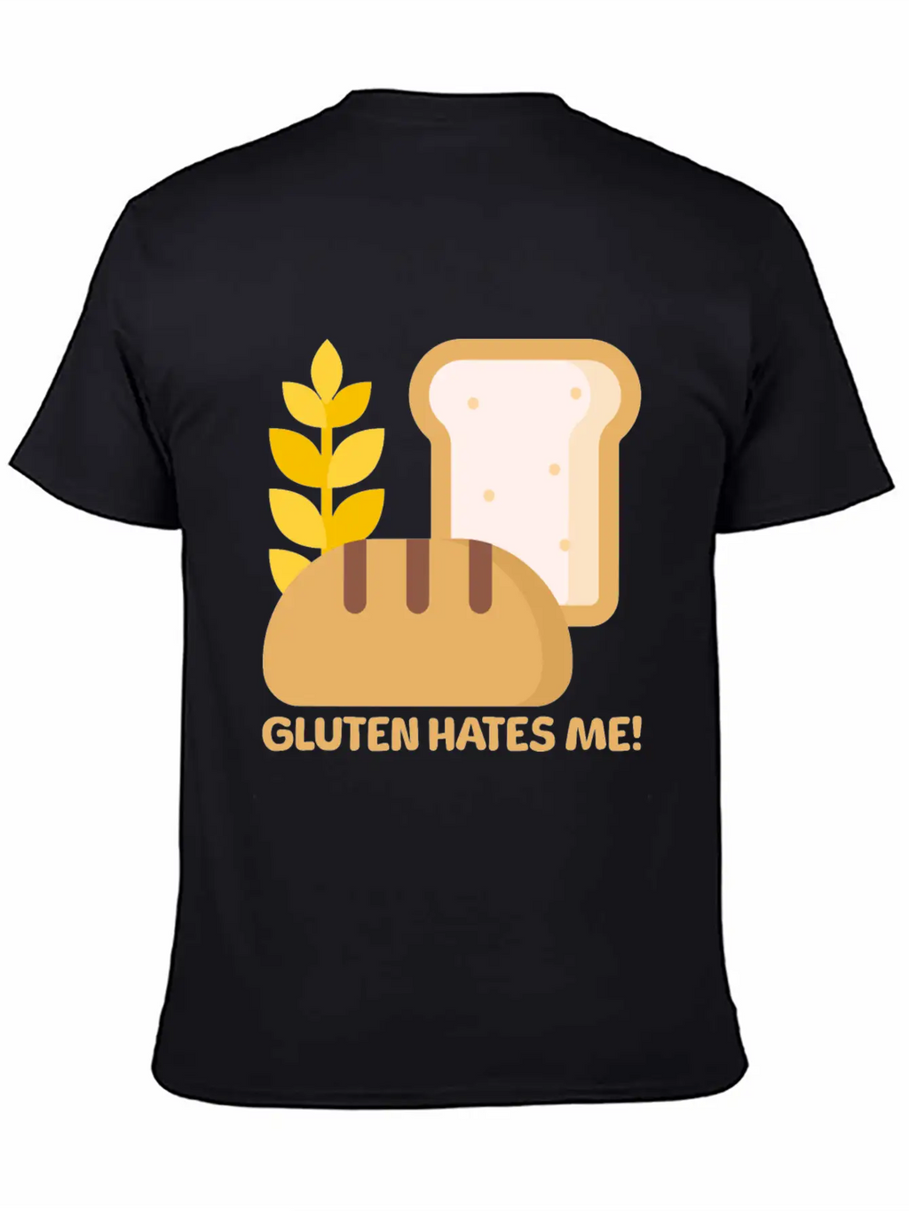 Gluten Hates Me! Gluten Allergy Relaxed Everyday Tee – Lightweight And Durable Cotton