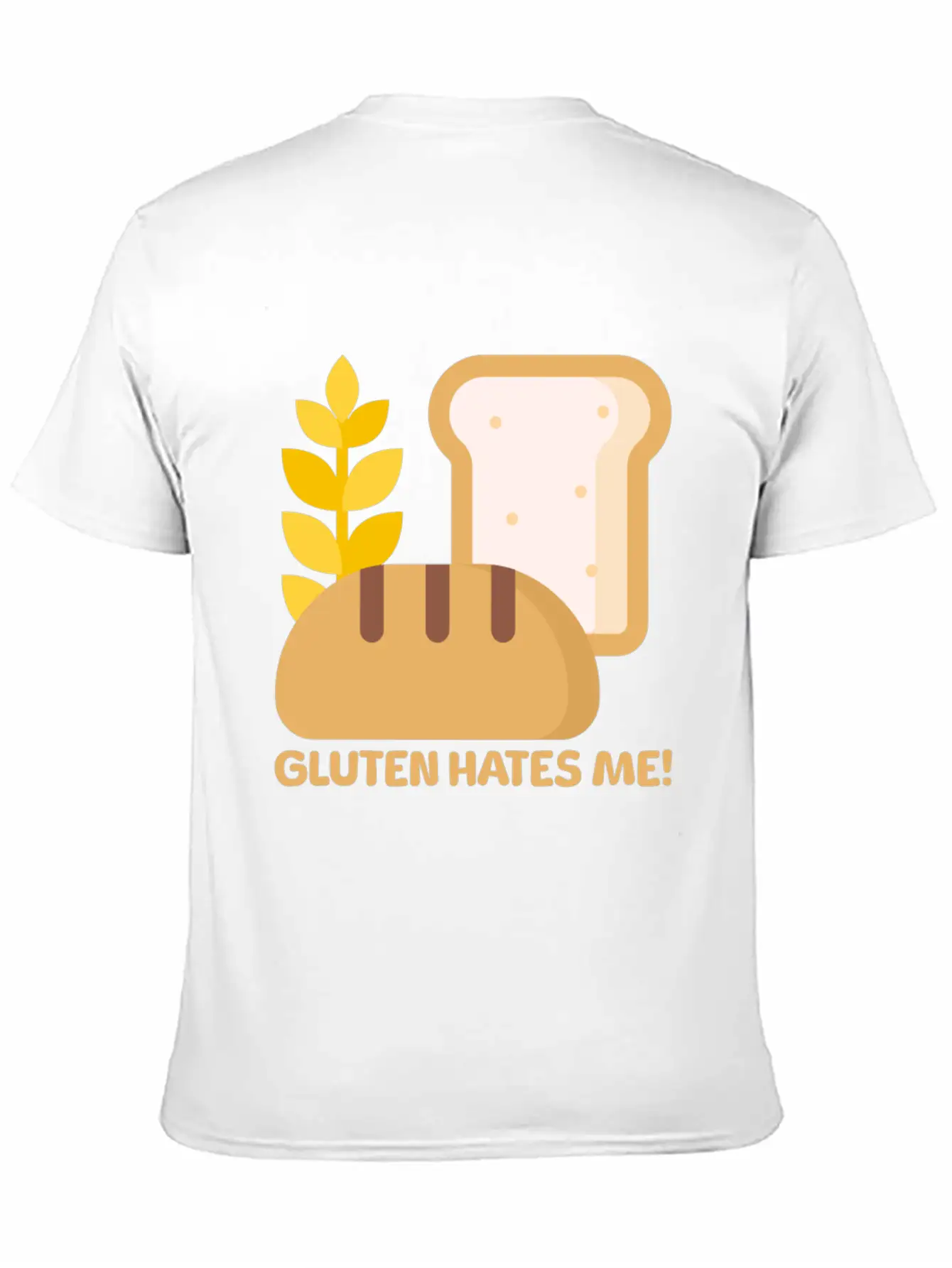 Gluten Hates Me! Gluten Allergy Relaxed Everyday Tee – Lightweight And Durable Cotton