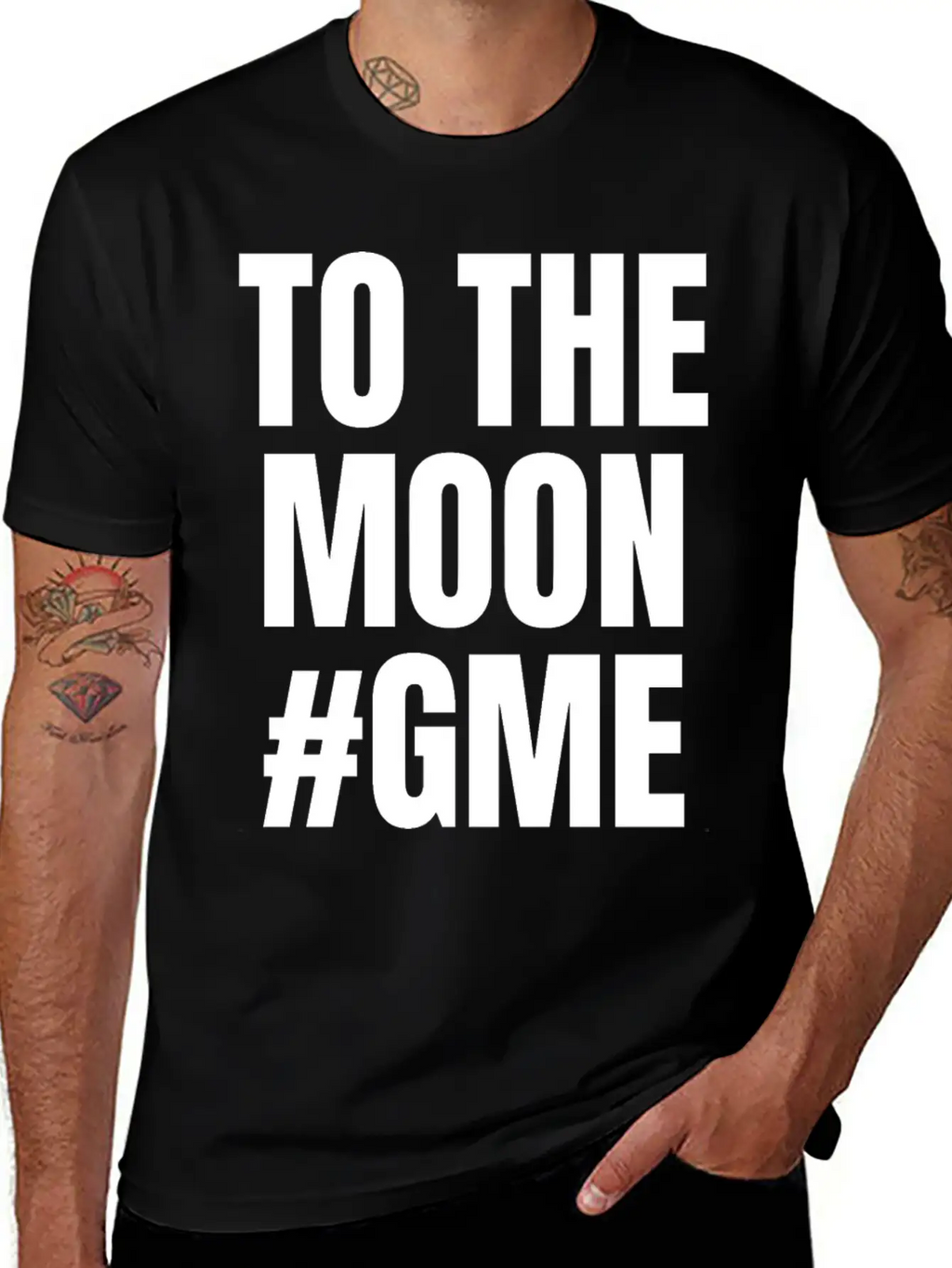 GME To The Moon Stylish Everyday T-Shirt – Unisex Basic Cotton Tee