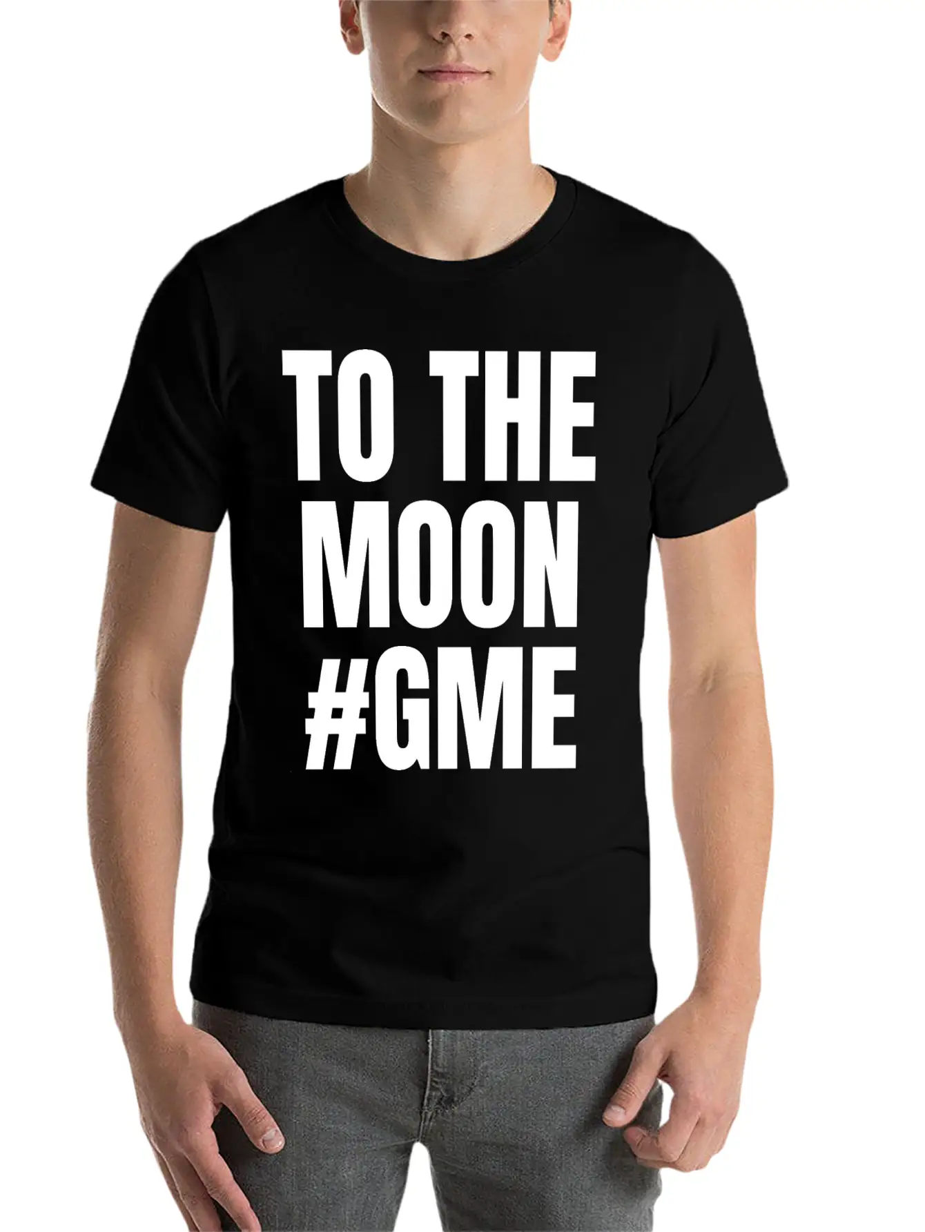 GME To The Moon Stylish Everyday T-Shirt – Unisex Basic Cotton Tee