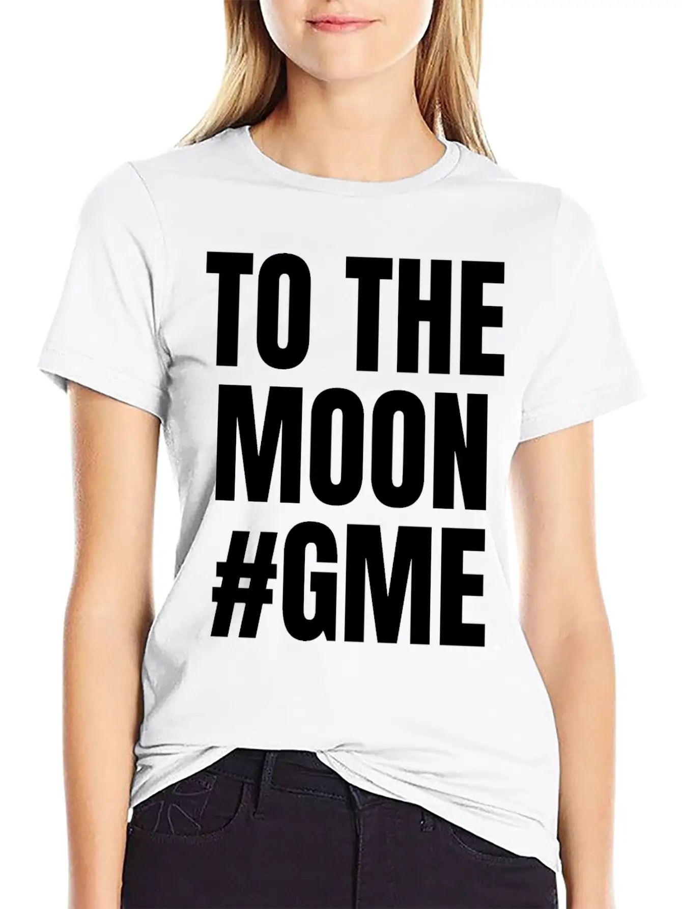 GME To The Moon Stylish Everyday T-Shirt – Unisex Basic Cotton Tee