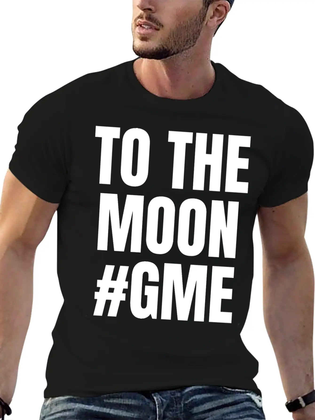 GME To The Moon Stylish Everyday T-Shirt – Unisex Basic Cotton Tee