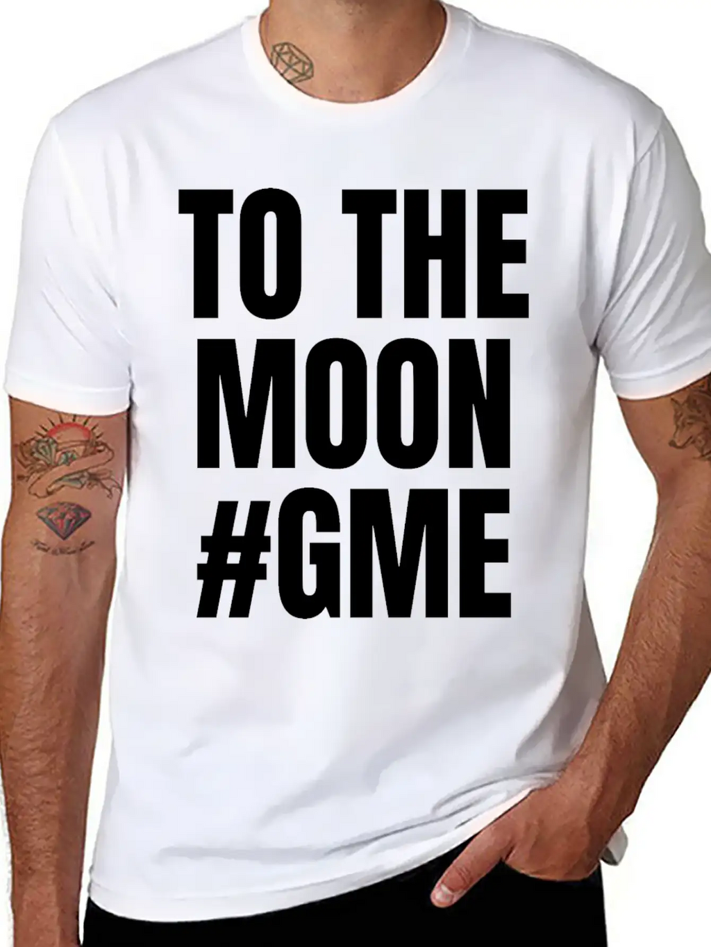 GME To The Moon Stylish Everyday T-Shirt – Unisex Basic Cotton Tee