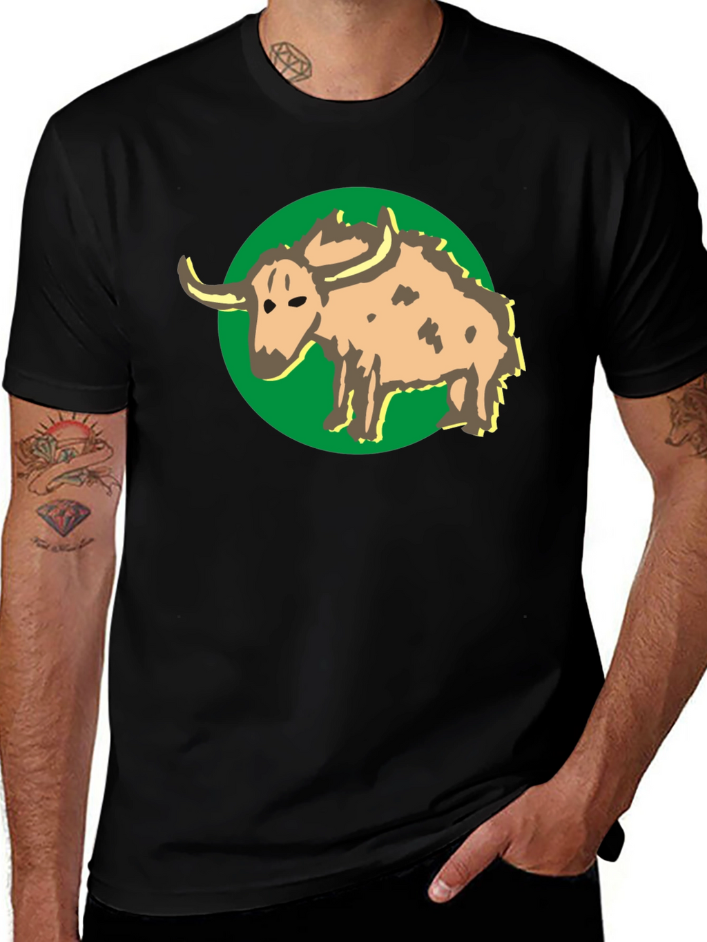 Buffalo Graphic Print Black T-Shirt