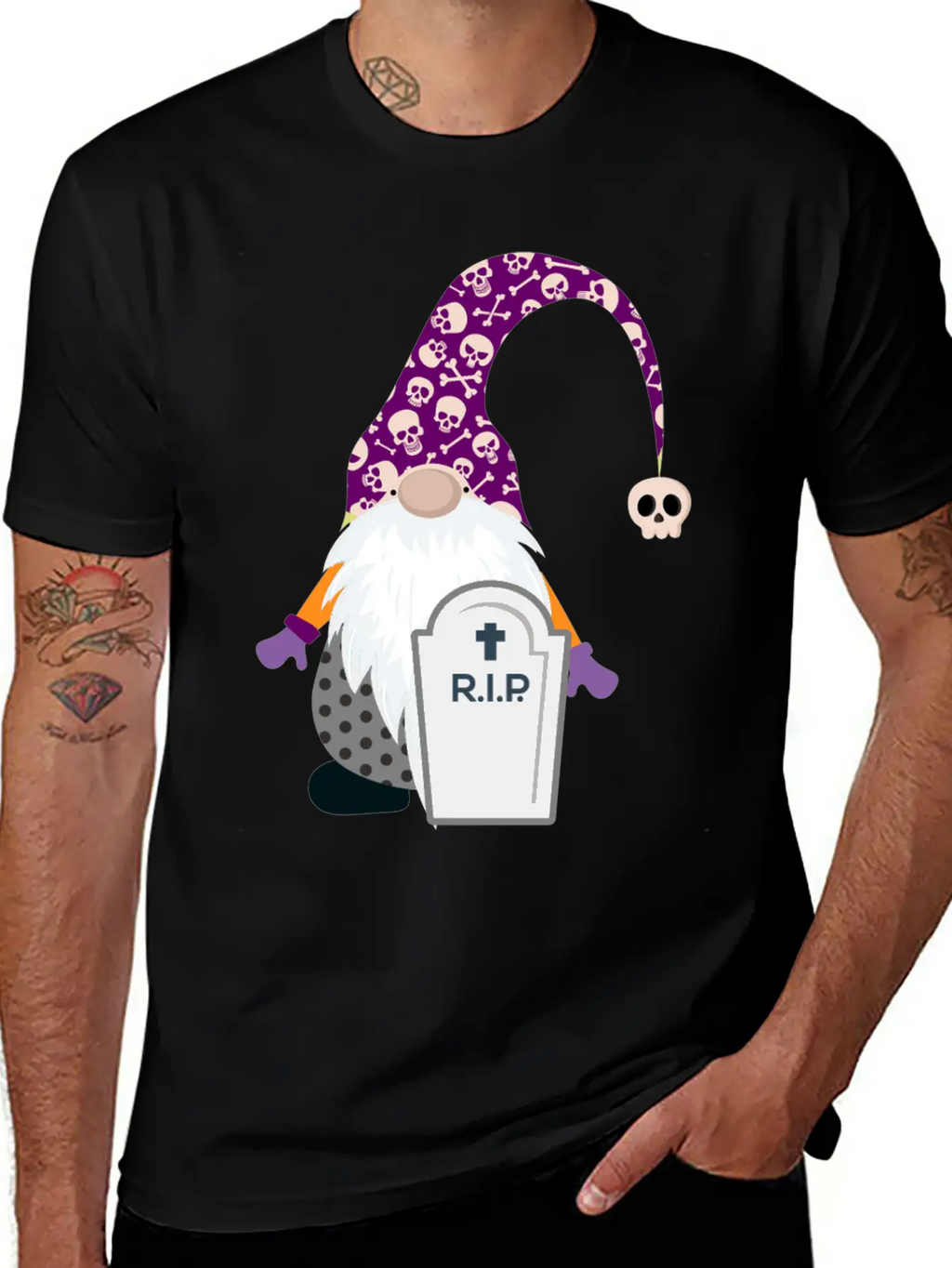 Gnome Halloween Clipart Rip Classic T Shirt Breathable Soft Cotton T-Shirt – Timeless Casual Look