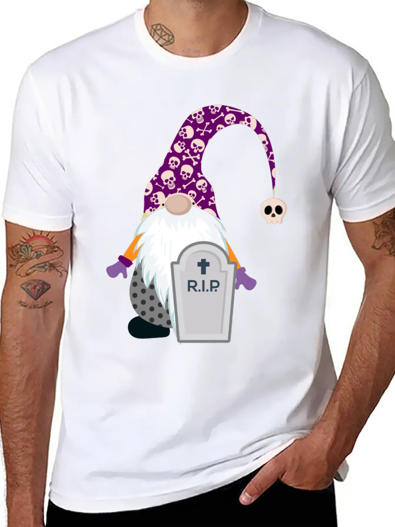 Gnome Halloween Clipart Rip Classic T Shirt Breathable Soft Cotton T-Shirt – Timeless Casual Look