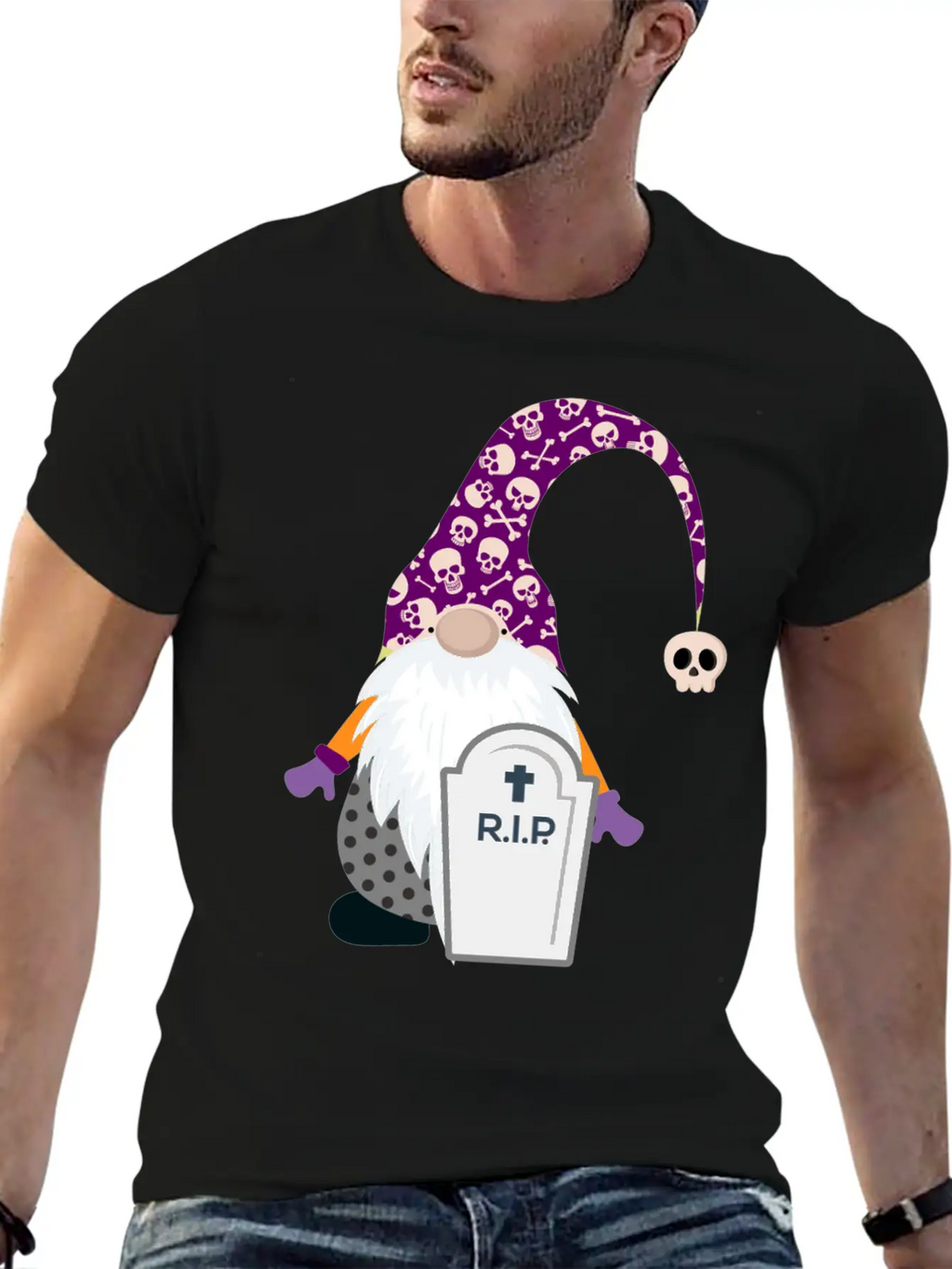 Gnome Halloween Clipart Rip Classic T Shirt Breathable Soft Cotton T-Shirt – Timeless Casual Look