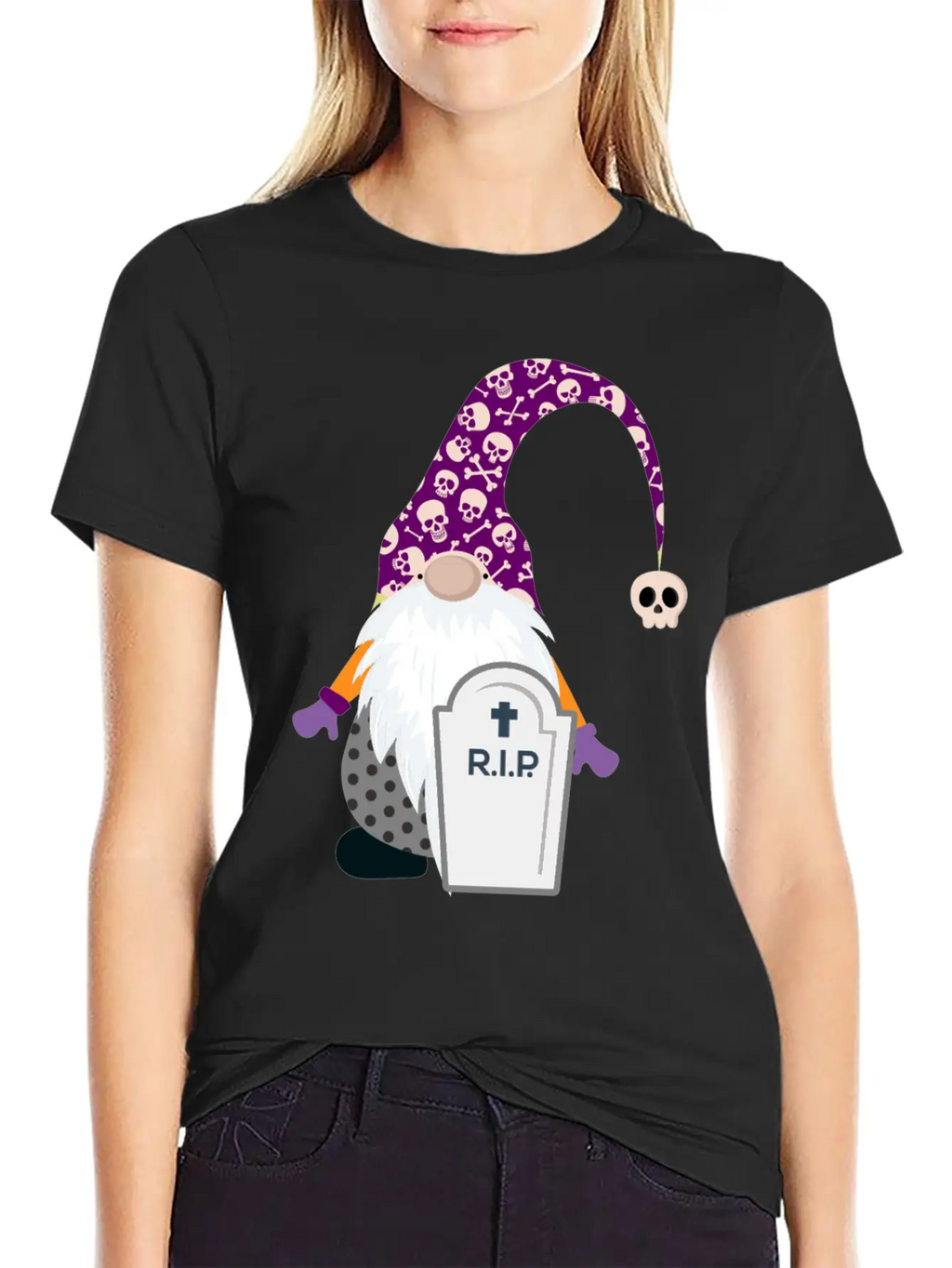 Gnome Halloween Clipart Rip Classic T Shirt Breathable Soft Cotton T-Shirt – Timeless Casual Look