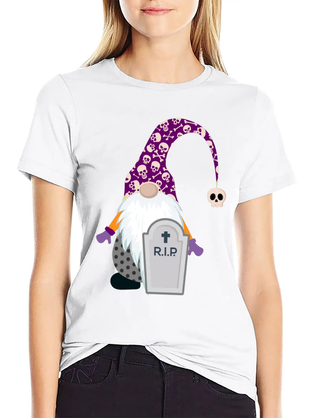 Gnome Halloween Clipart Rip Classic T Shirt Breathable Soft Cotton T-Shirt – Timeless Casual Look