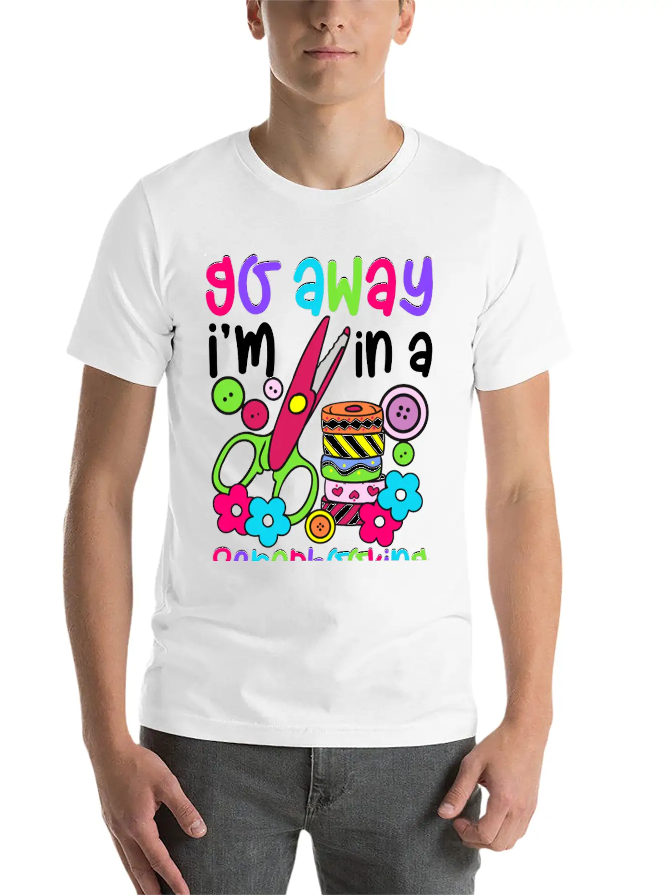 Go Away I M In A Scrapbooking Mood Essential Cotton Tee For Daily Outfits – Unisex Style
