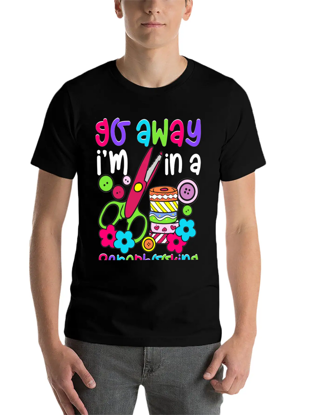 Go Away I M In A Scrapbooking Mood Essential Cotton Tee For Daily Outfits – Unisex Style