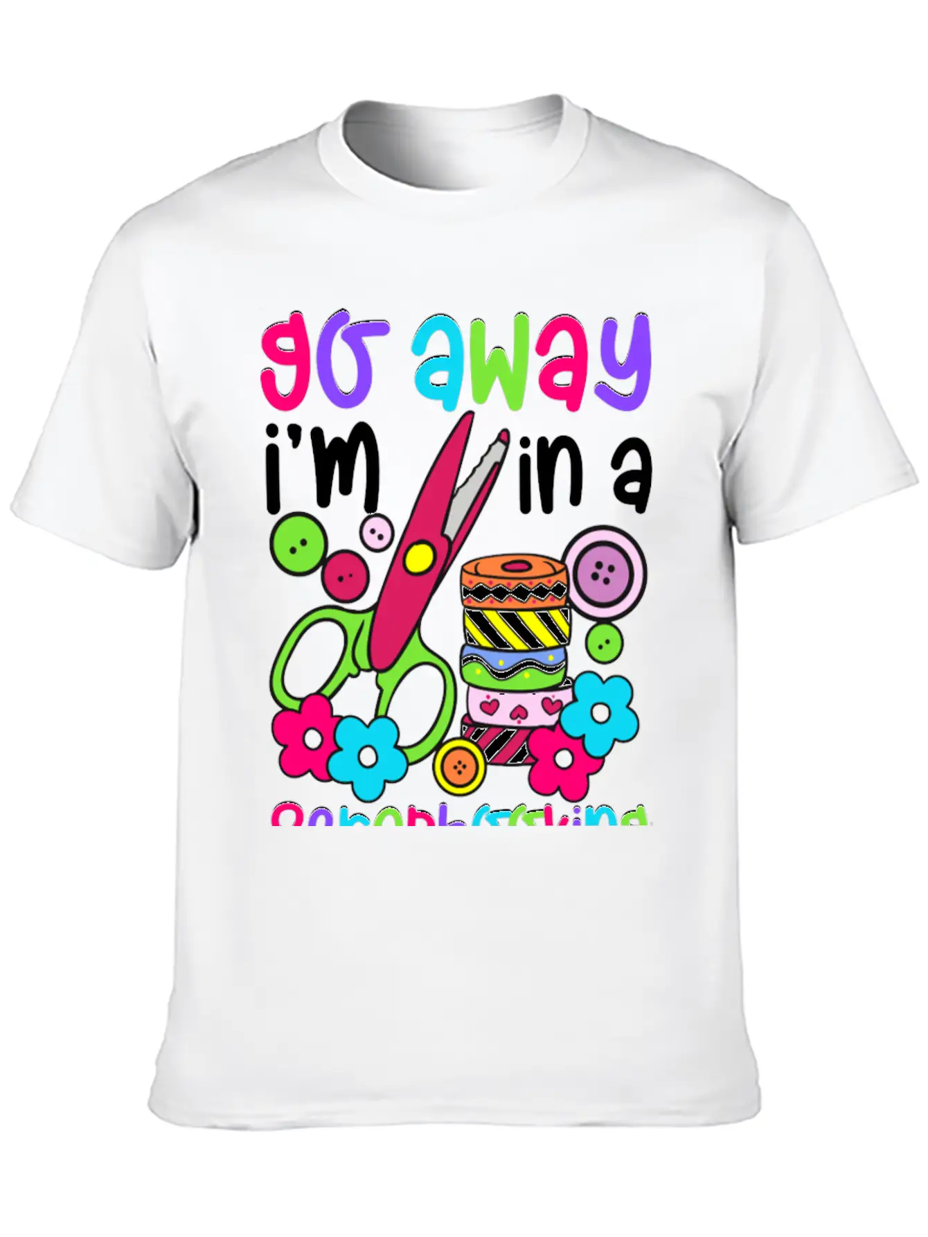 Go Away I M In A Scrapbooking Mood Essential Cotton Tee For Daily Outfits – Unisex Style