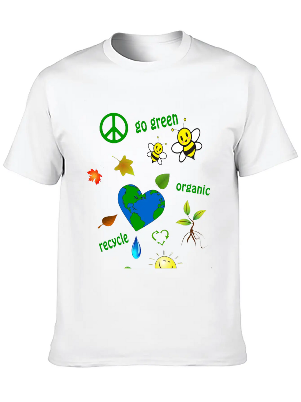 Go Green Modern Fit Casual T-Shirt – Clean And Versatile Design