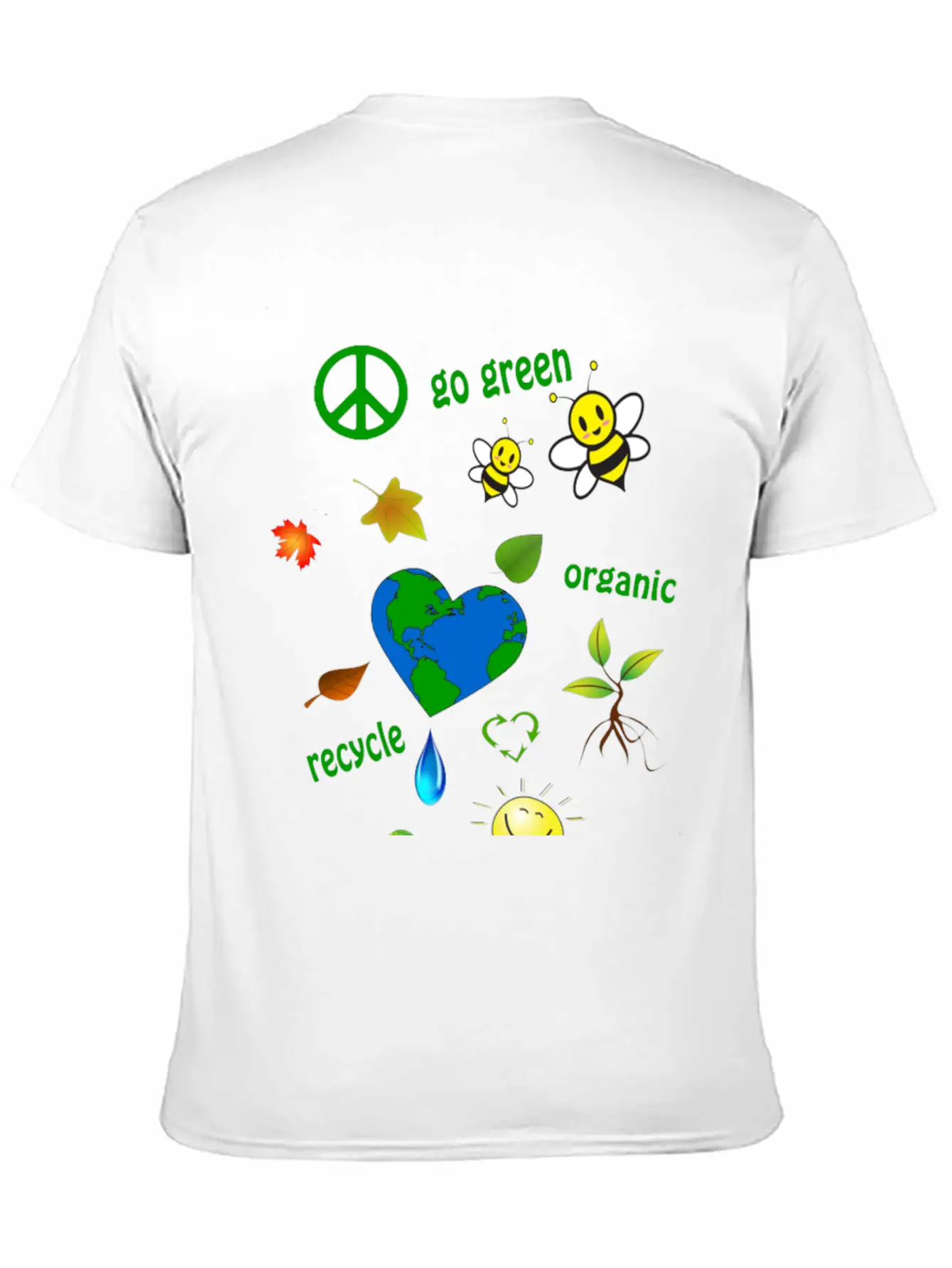 Go Green Modern Fit Casual T-Shirt – Clean And Versatile Design