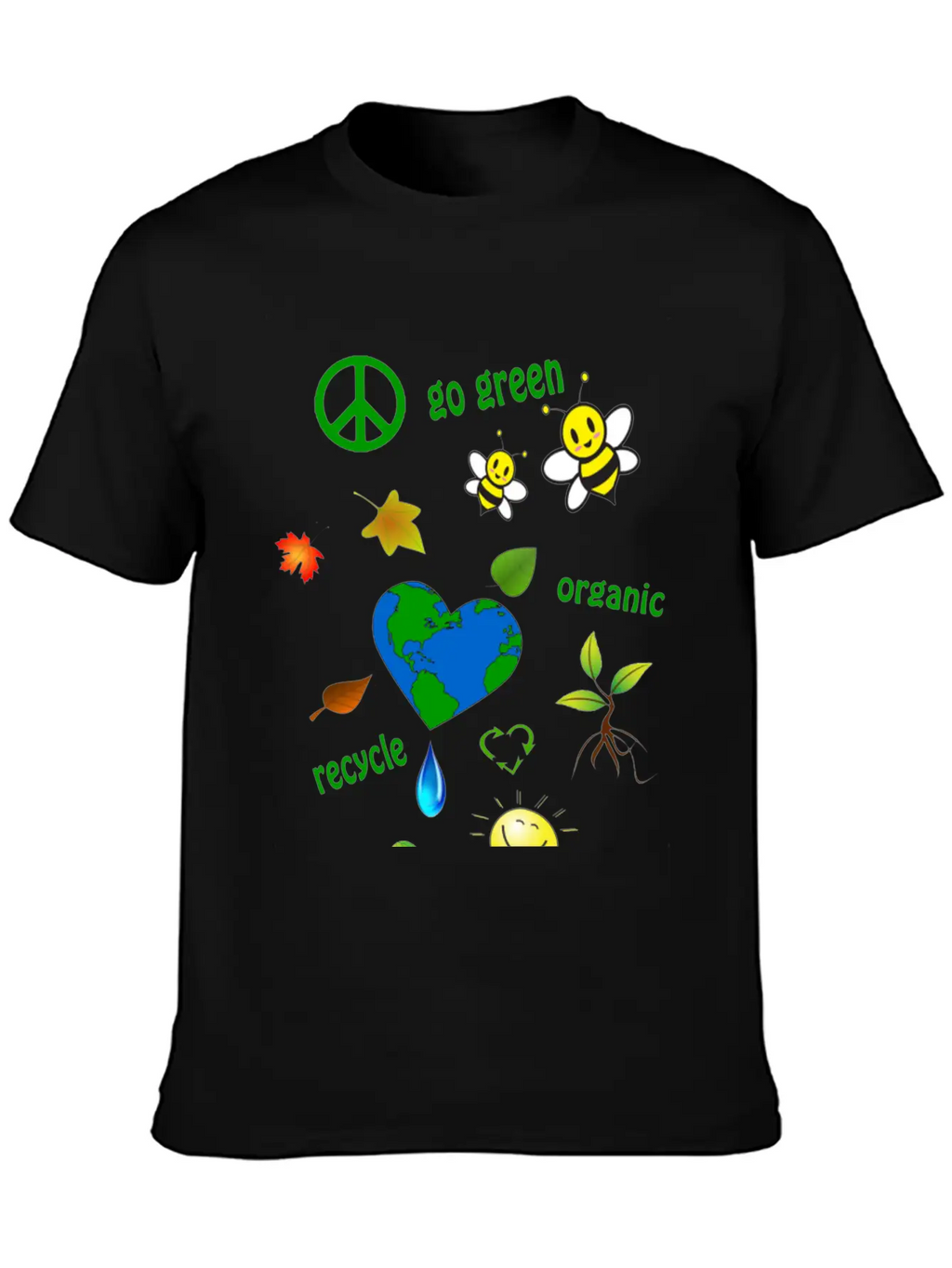 Go Green Modern Fit Casual T-Shirt – Clean And Versatile Design