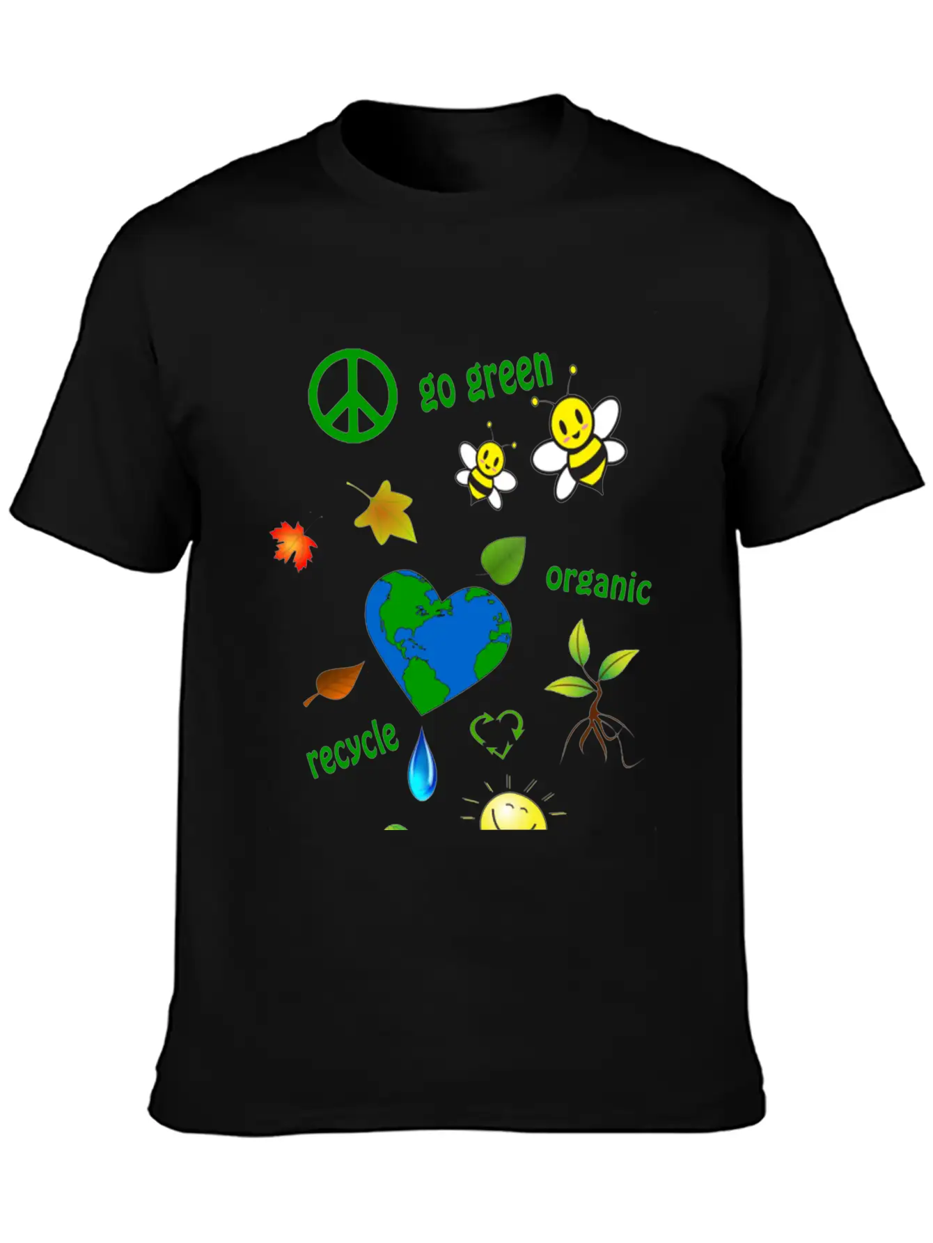 Go Green Modern Fit Casual T-Shirt – Clean And Versatile Design