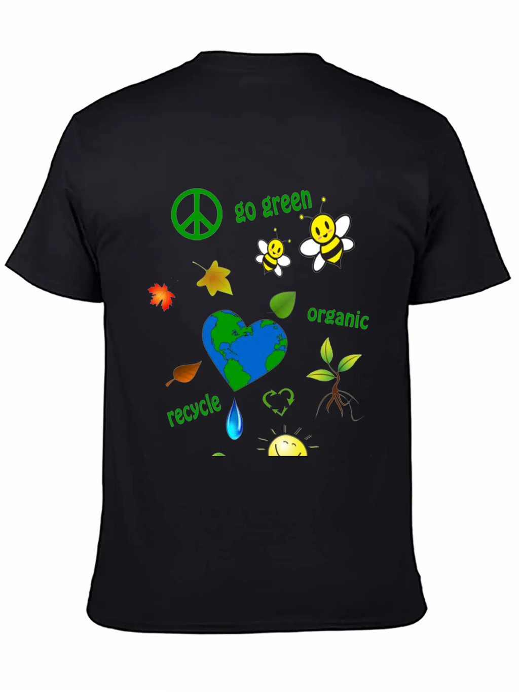 Go Green Modern Fit Casual T-Shirt – Clean And Versatile Design