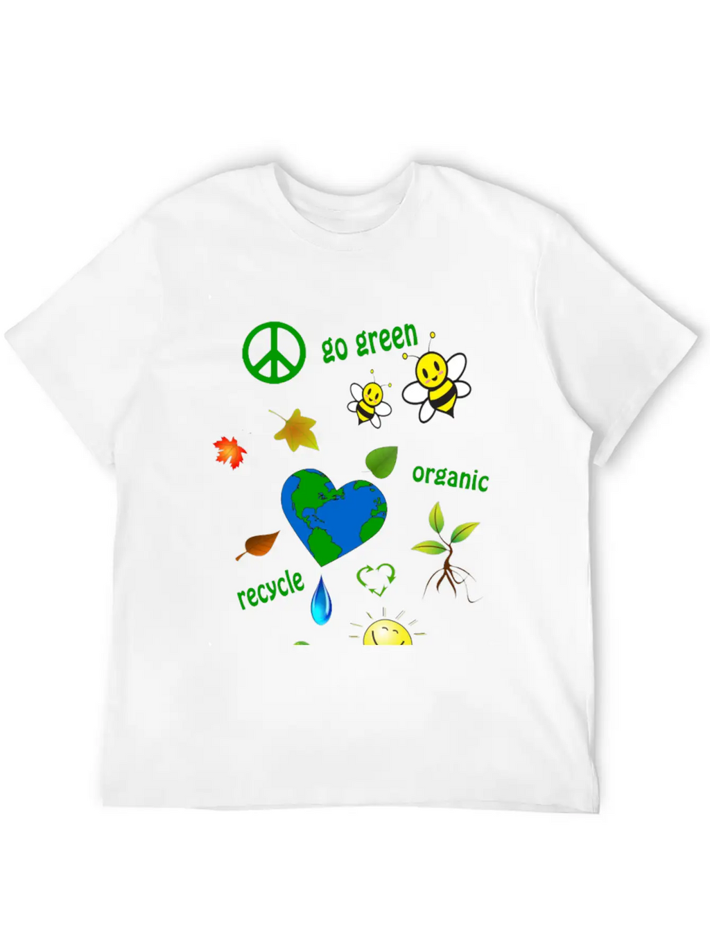 Go Green Modern Fit Casual T-Shirt – Clean And Versatile Design