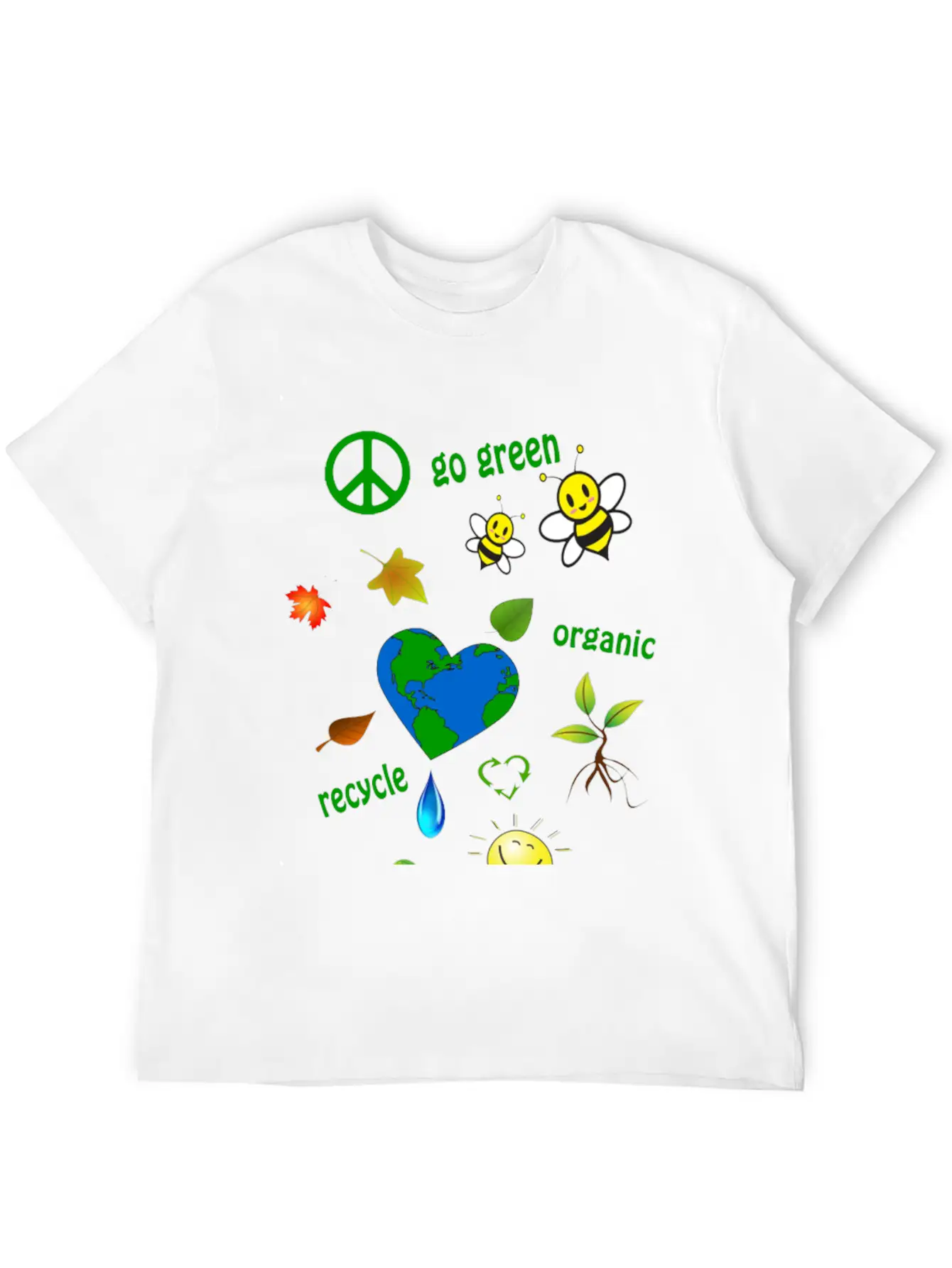 Go Green Modern Fit Casual T-Shirt – Clean And Versatile Design